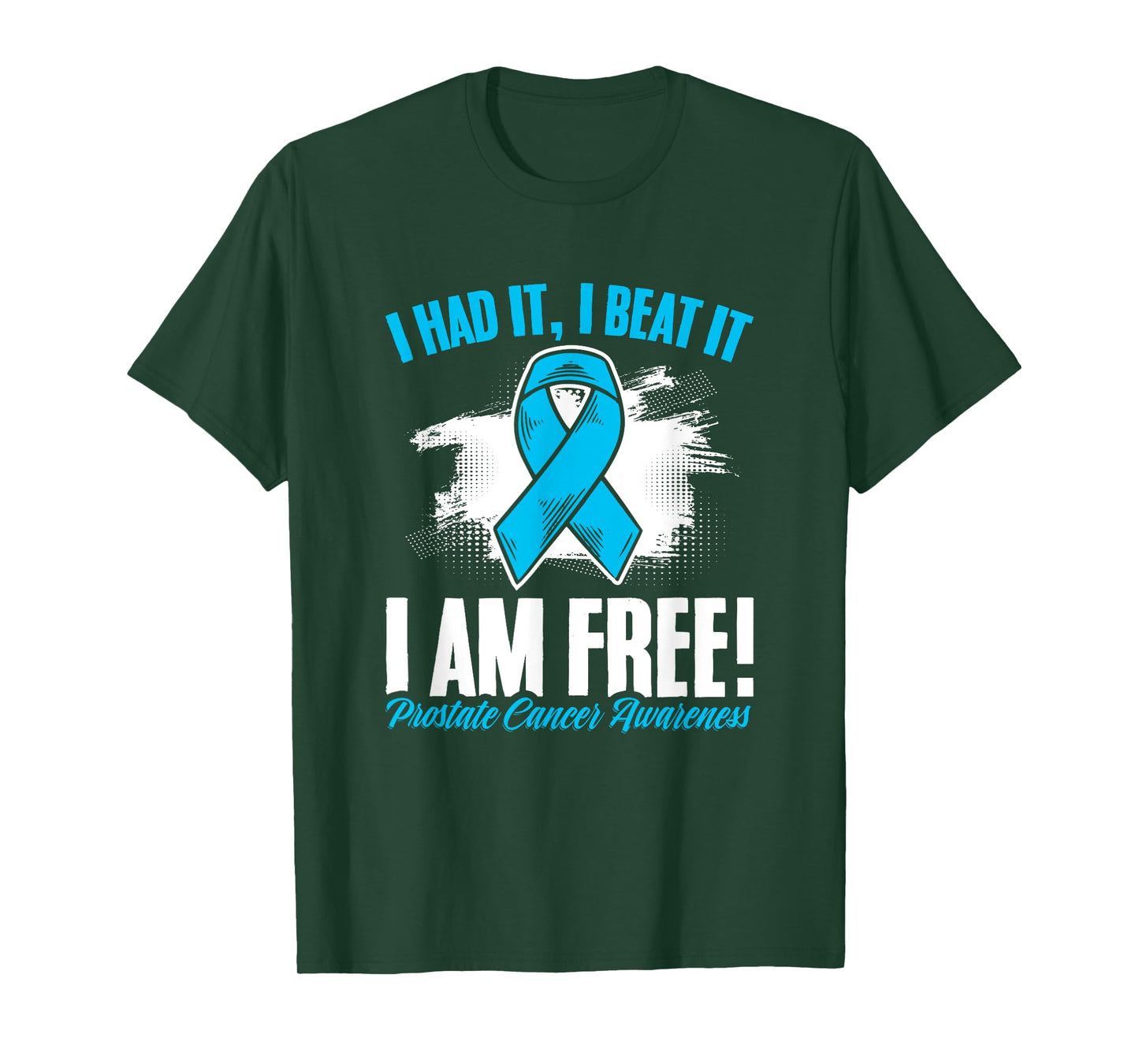 Beat I'm Free Light Blue Ribbon Prostate Cancer Awareness T-Shirt
