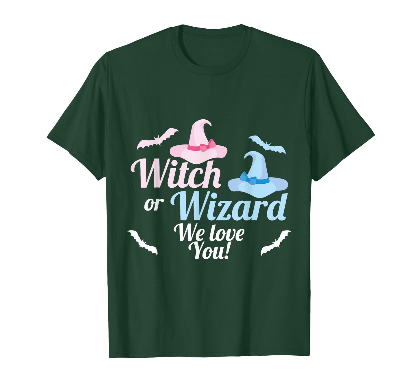 Baby Gender Reveal Shirt Witch or Wizard We Love You T-Shirt