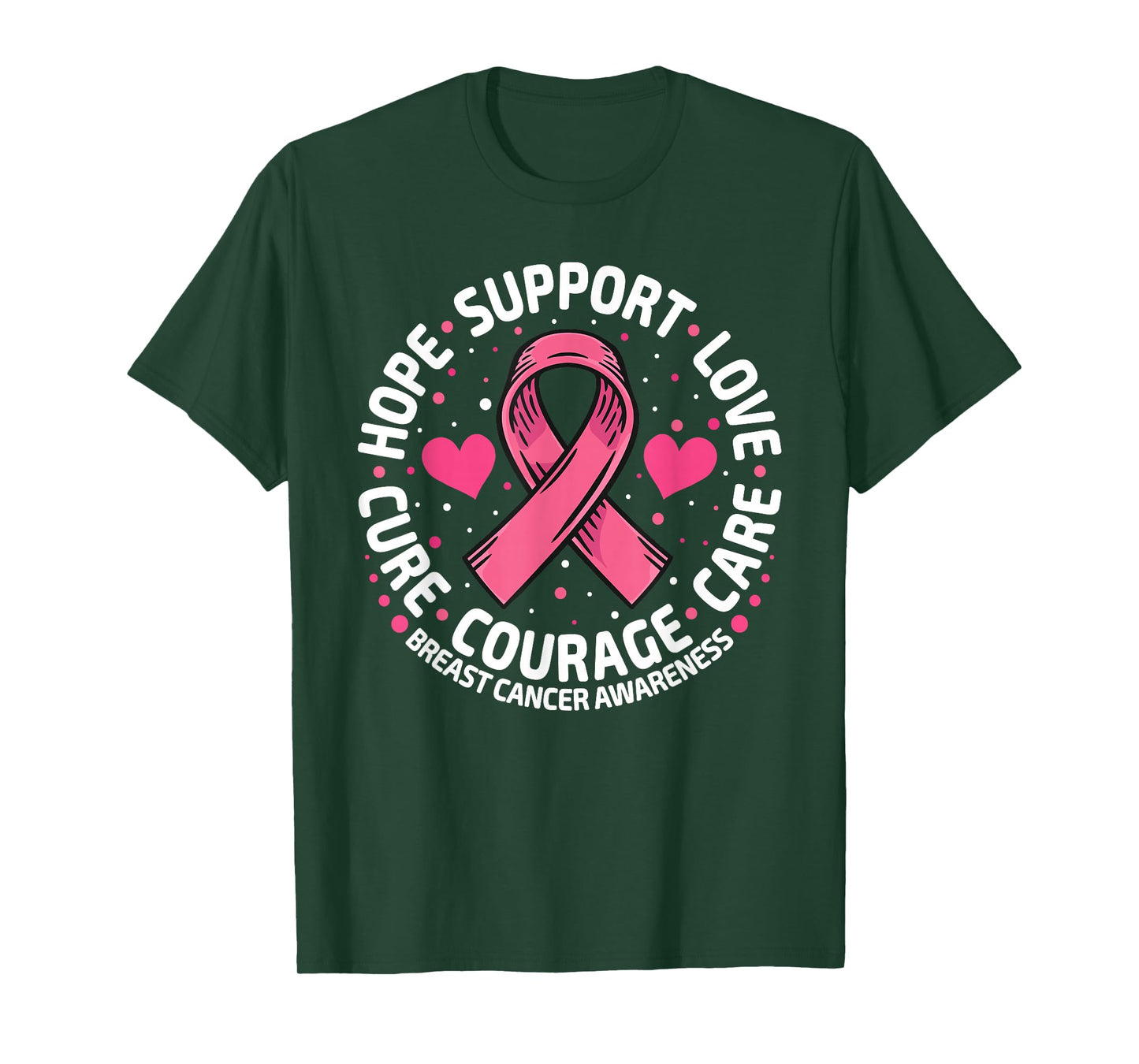 Breast Cancer Support Pink Ribbon Breast Cancer Awareness T-Shirt