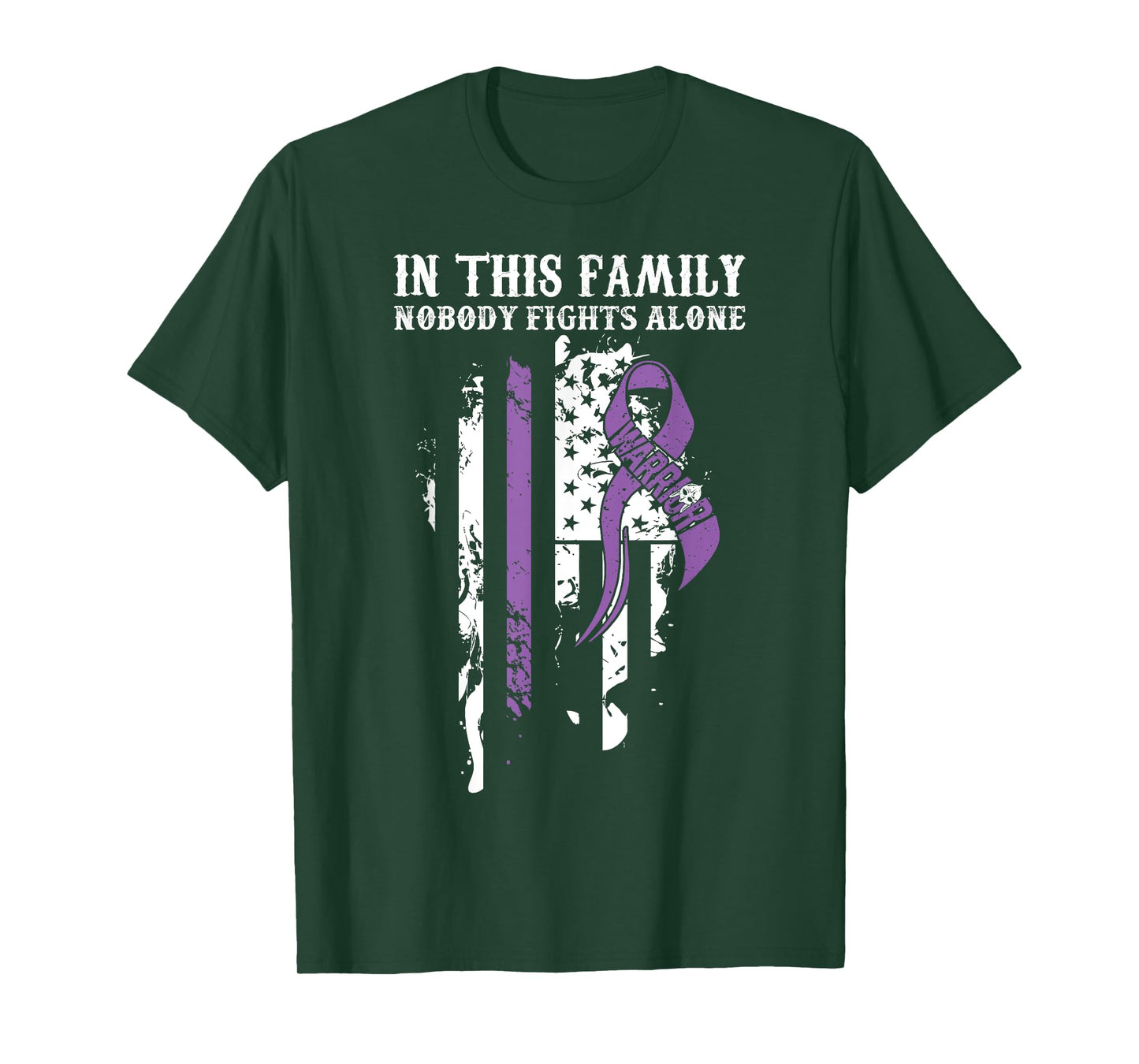 Nobody Alone- Vulvar Cancer Awareness Supporter Ribbon T-Shirt