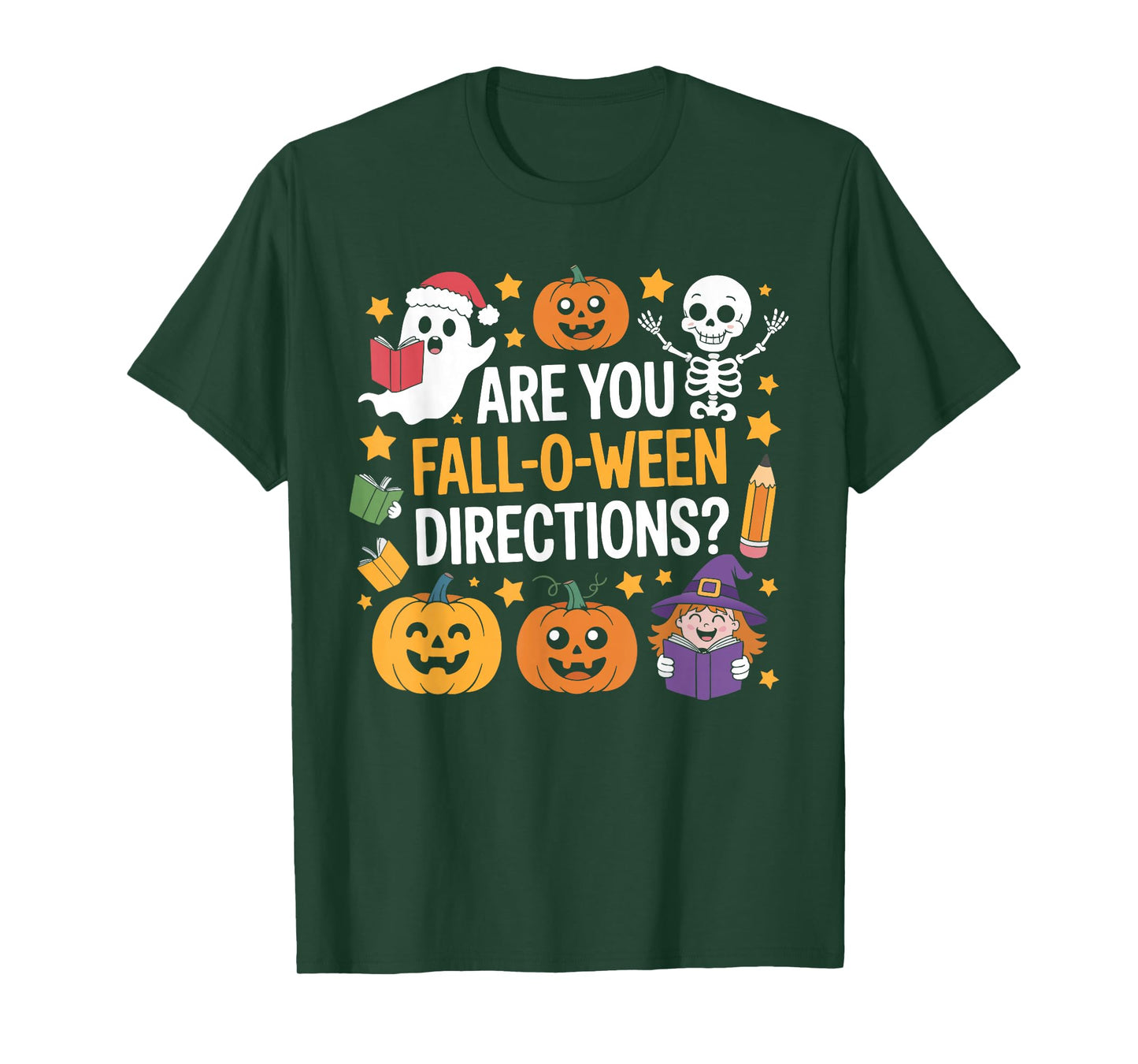 are You Fall O Ween Directions Funny Halloween Teacher Joke T-Shirt