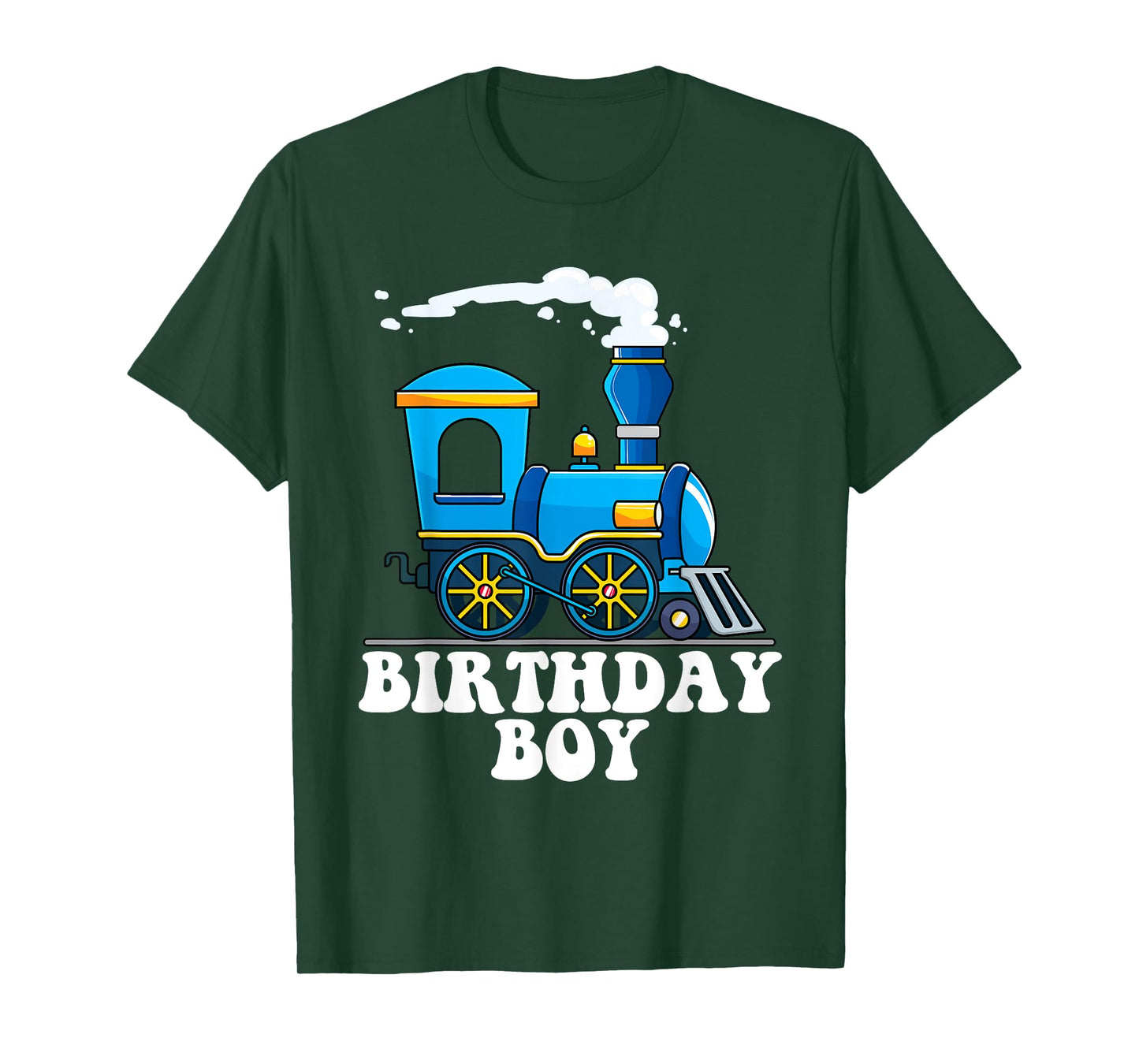 Birthday Boy Choo Choo Blue Train Lovers Party Kids Toddlers T-Shirt
