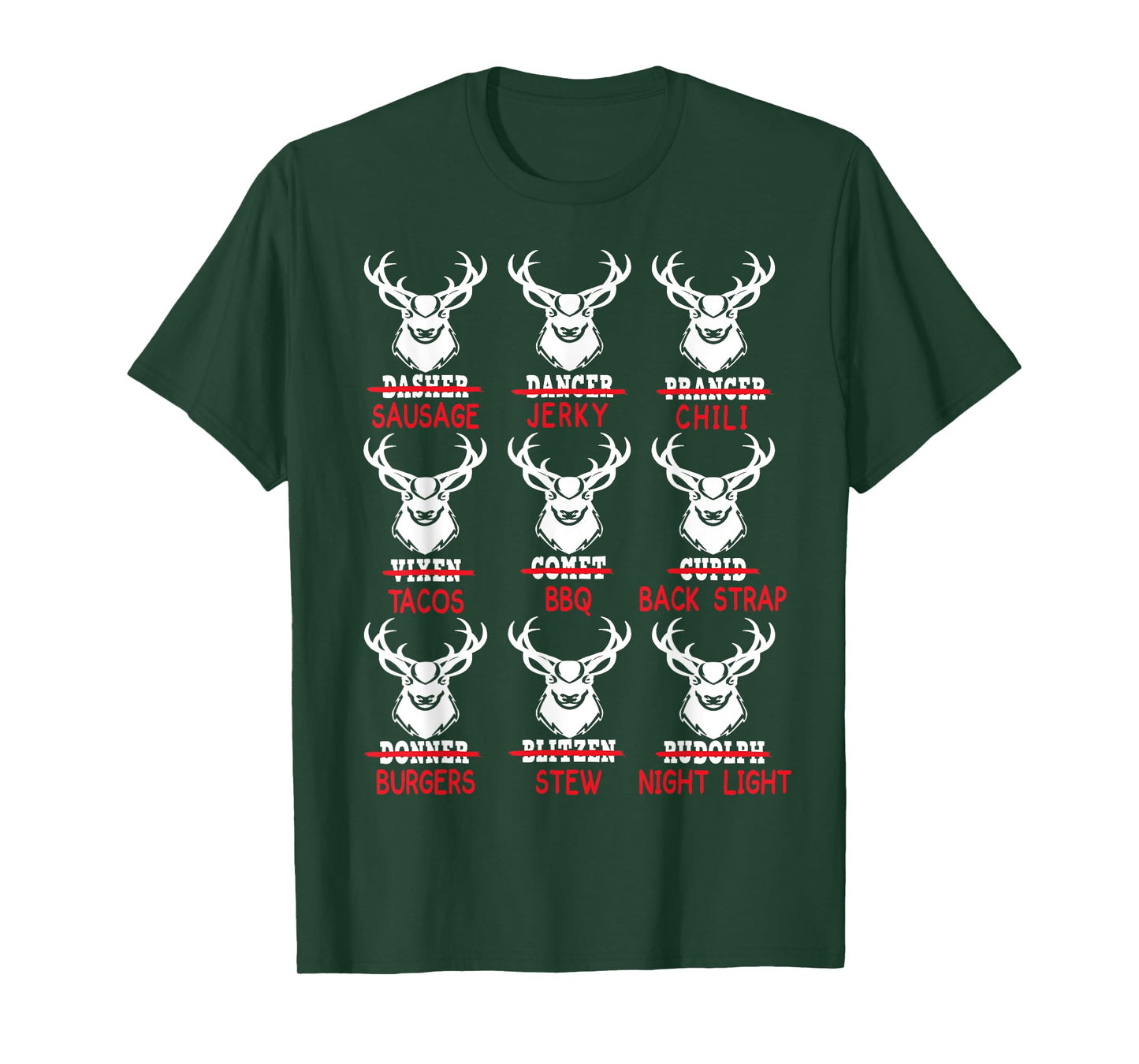 Funny Christmas Deer Bow Hunting Santa Men Women Hunter Gift T-Shirt