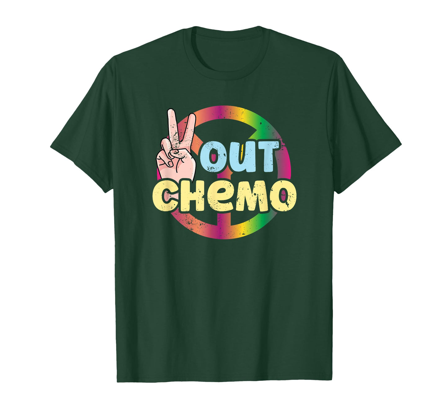 Peace-Out Chemo Cancer Awareness For Fighter Survivor T-Shirt
