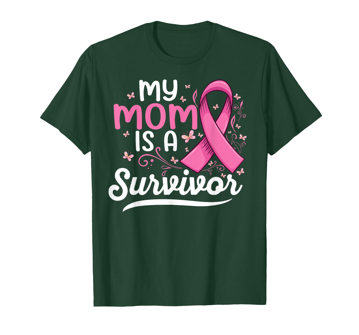 My mama is a survivor Support mom Breast Cancer Awareness T-Shirt