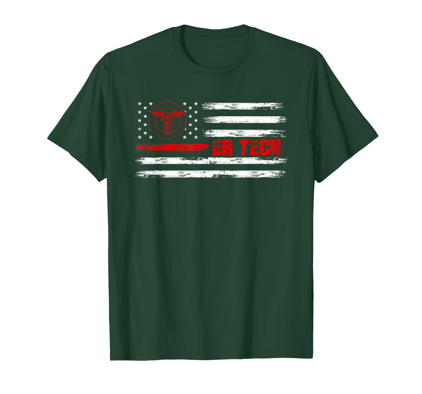 ER Tech US Flag Emergency Room Technologists ER Technicians T-Shirt