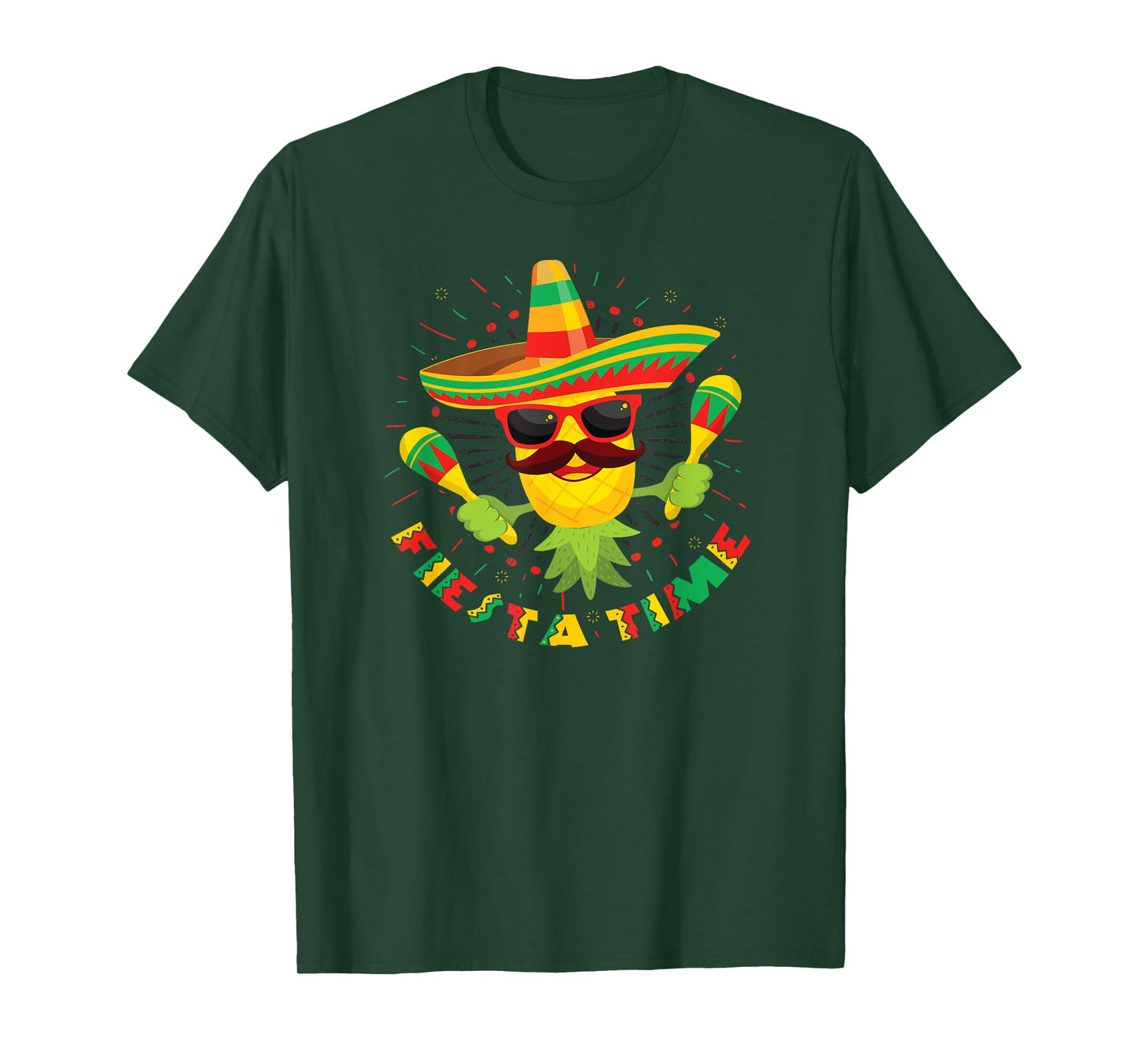 Swingers Upside Down Pineapple Cinco De Mayo Fiesta Time T-Shirt