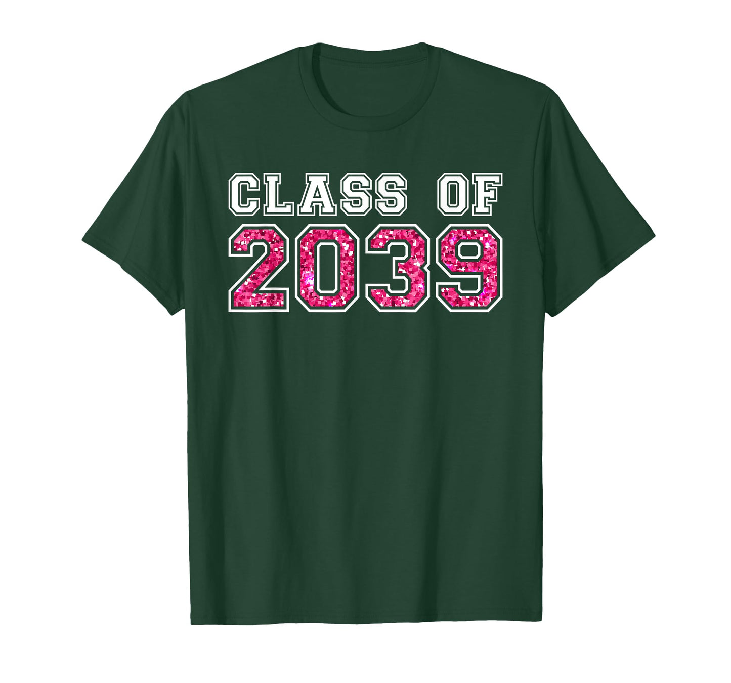 Pink Class Of 2039 Grow With Me Pre-k 12th Grade Kids Girls T-Shirt