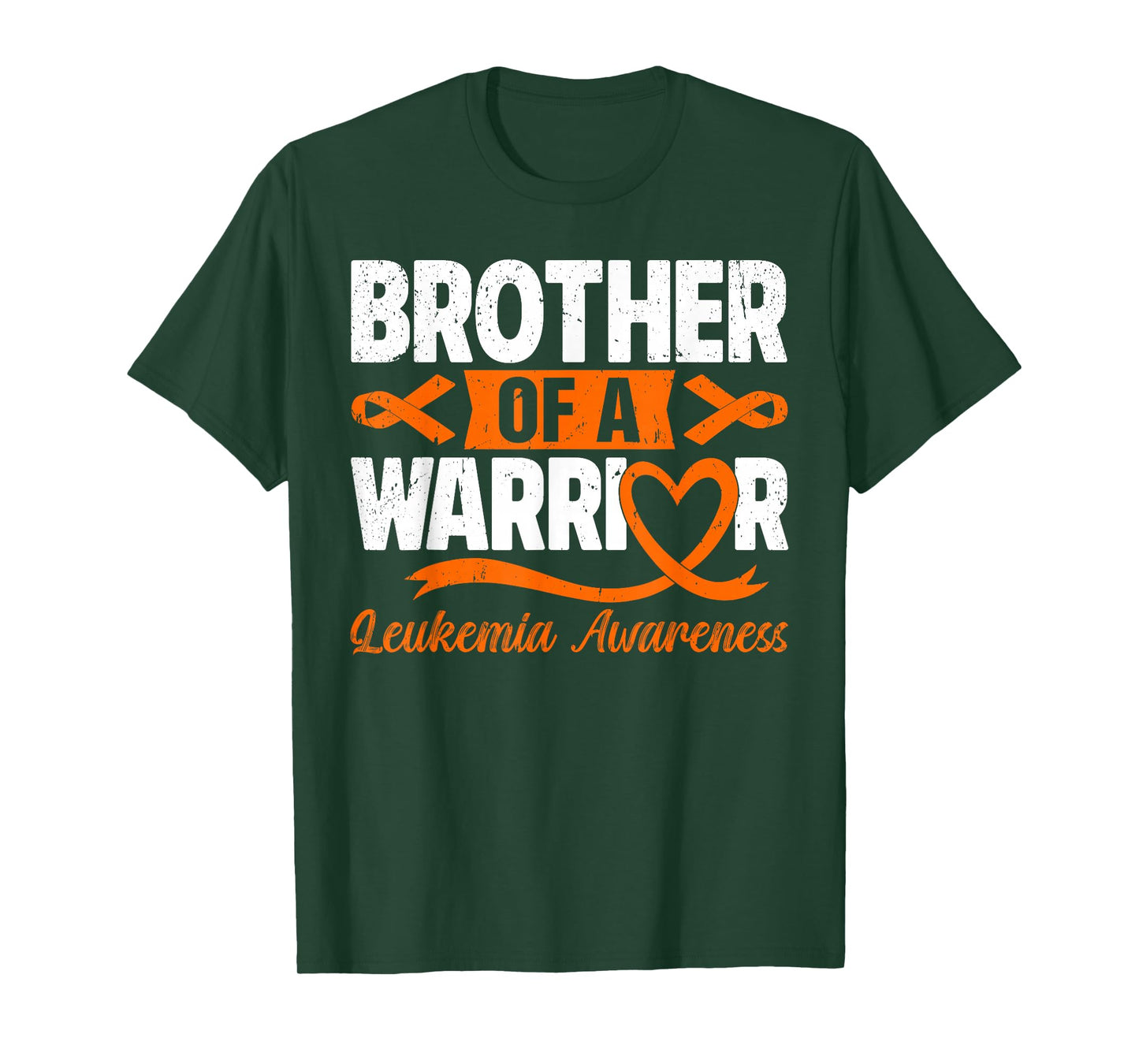 Brother Of A Warrior Leukemia Awareness Orange Ribbon T-Shirt