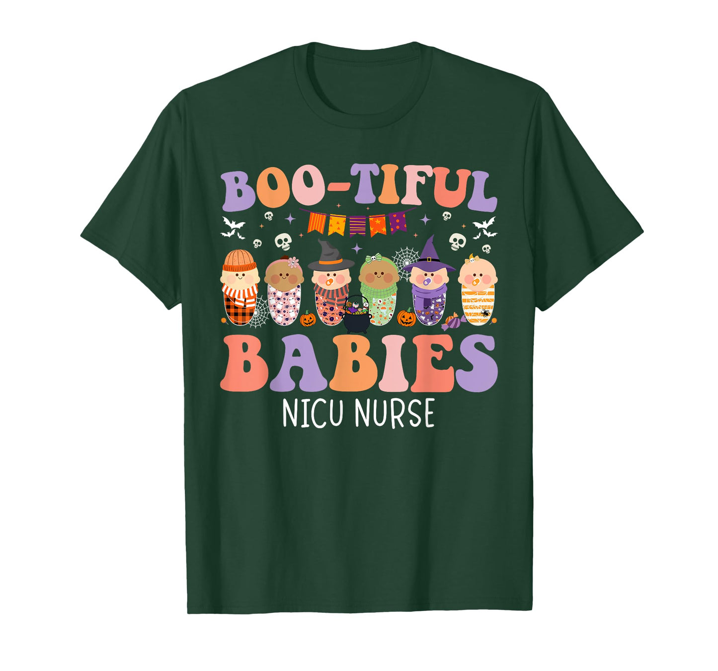 Bootiful Babies NICU Nurse Halloween NICU Nursing T-Shirt