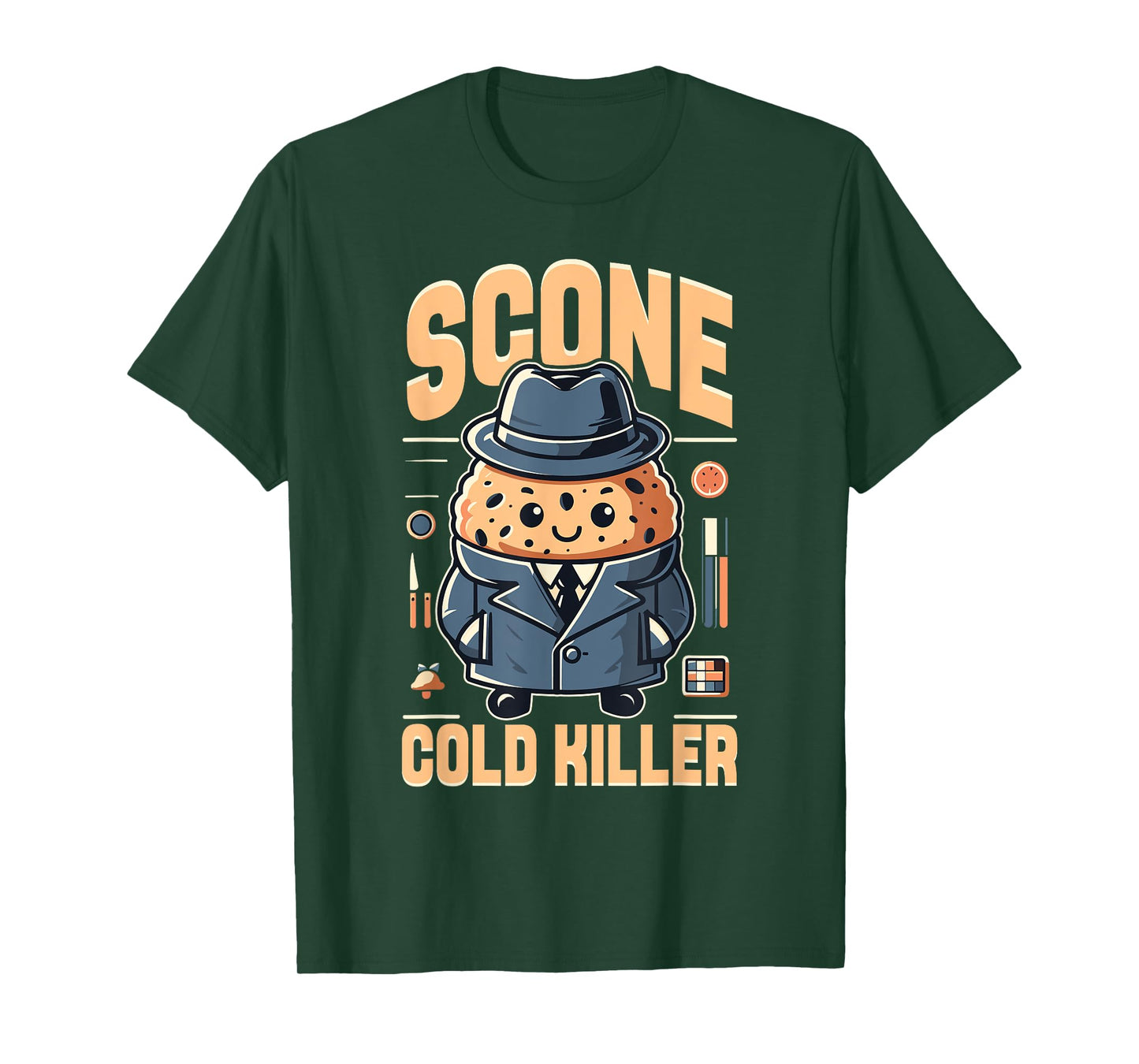 Scone Cold Killer Funny Baking Detective T-Shirt
