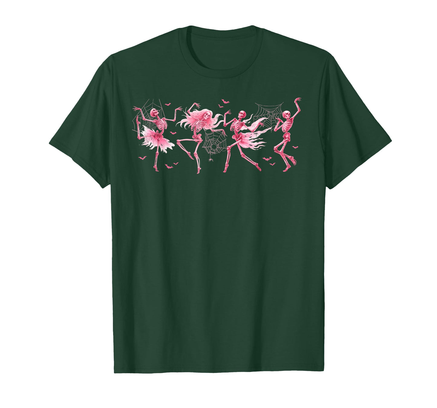 Spooky Skeleton Ballet Dancing Halloween Costumes Women T-Shirt