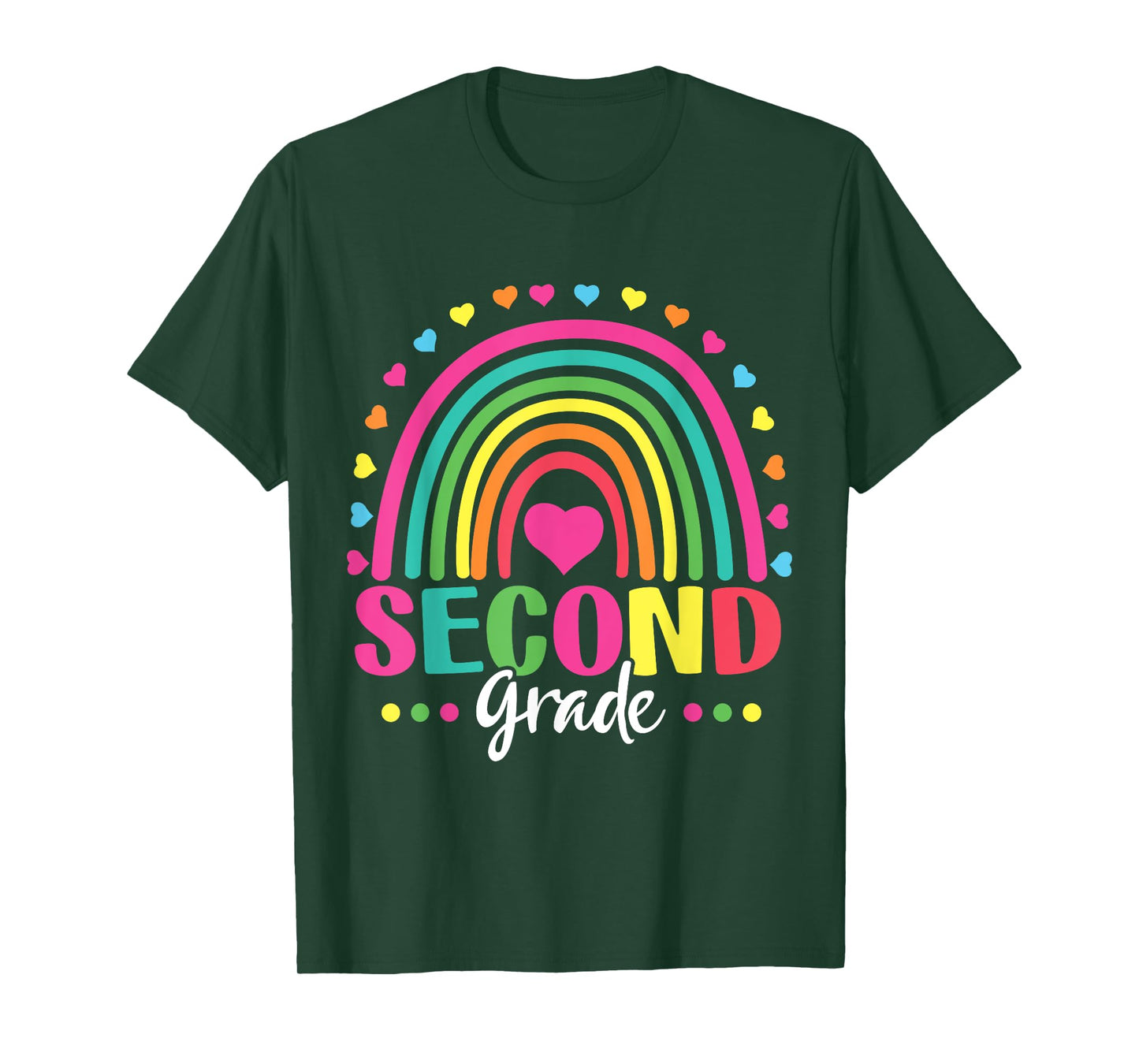 2nd Grade Rainbow Girl Boys Teacher Hello Second Grade Squad T-Shirt