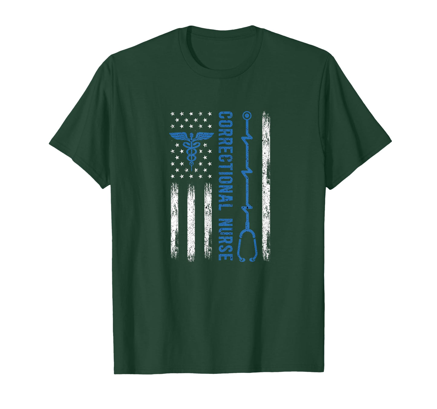 Correctional Nurse American Flag Nursing Healthcare Nurses T-Shirt