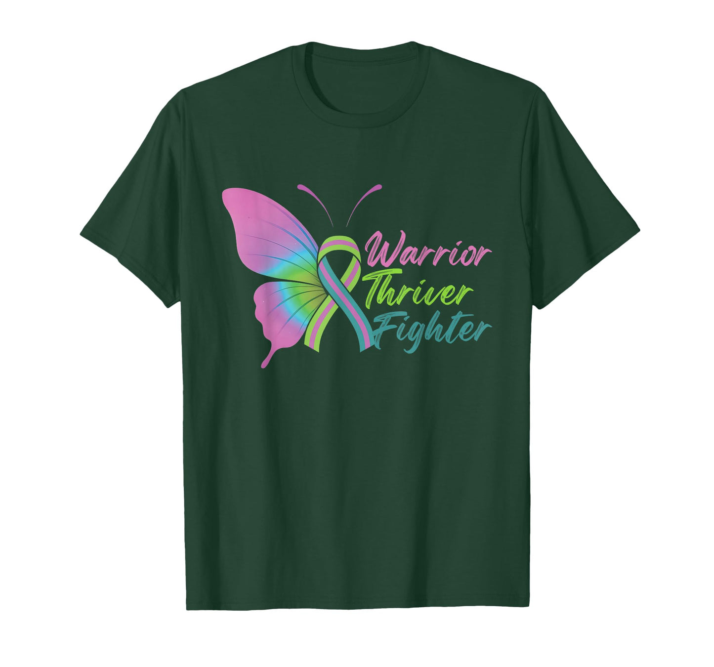 Warrior Thriver Fighter Metastatic Breast Cancer Butterfly T-Shirt