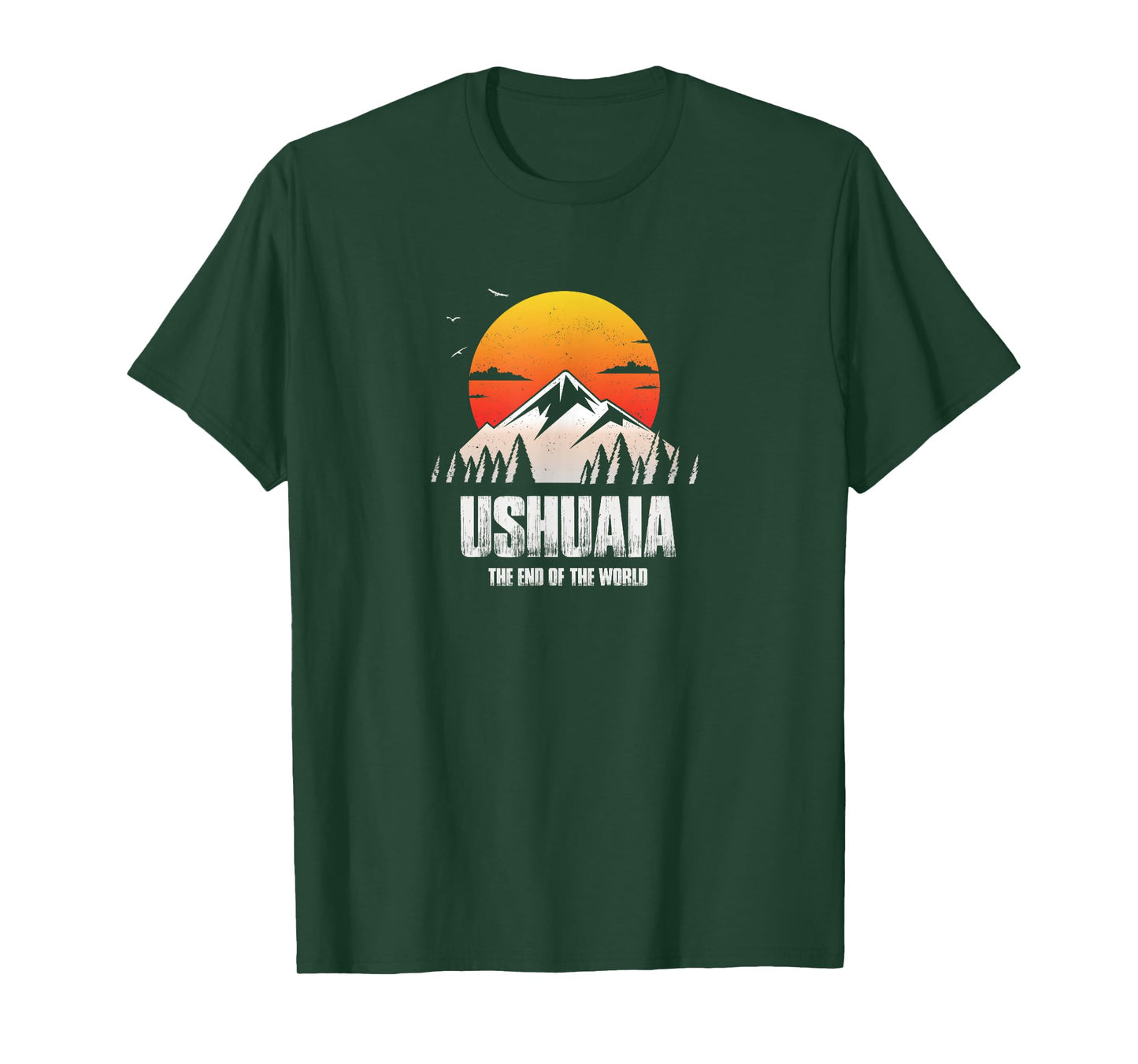 Ushuaia Tees Men's Retro Ushuaia-themed T-Shirt, Black, Small
