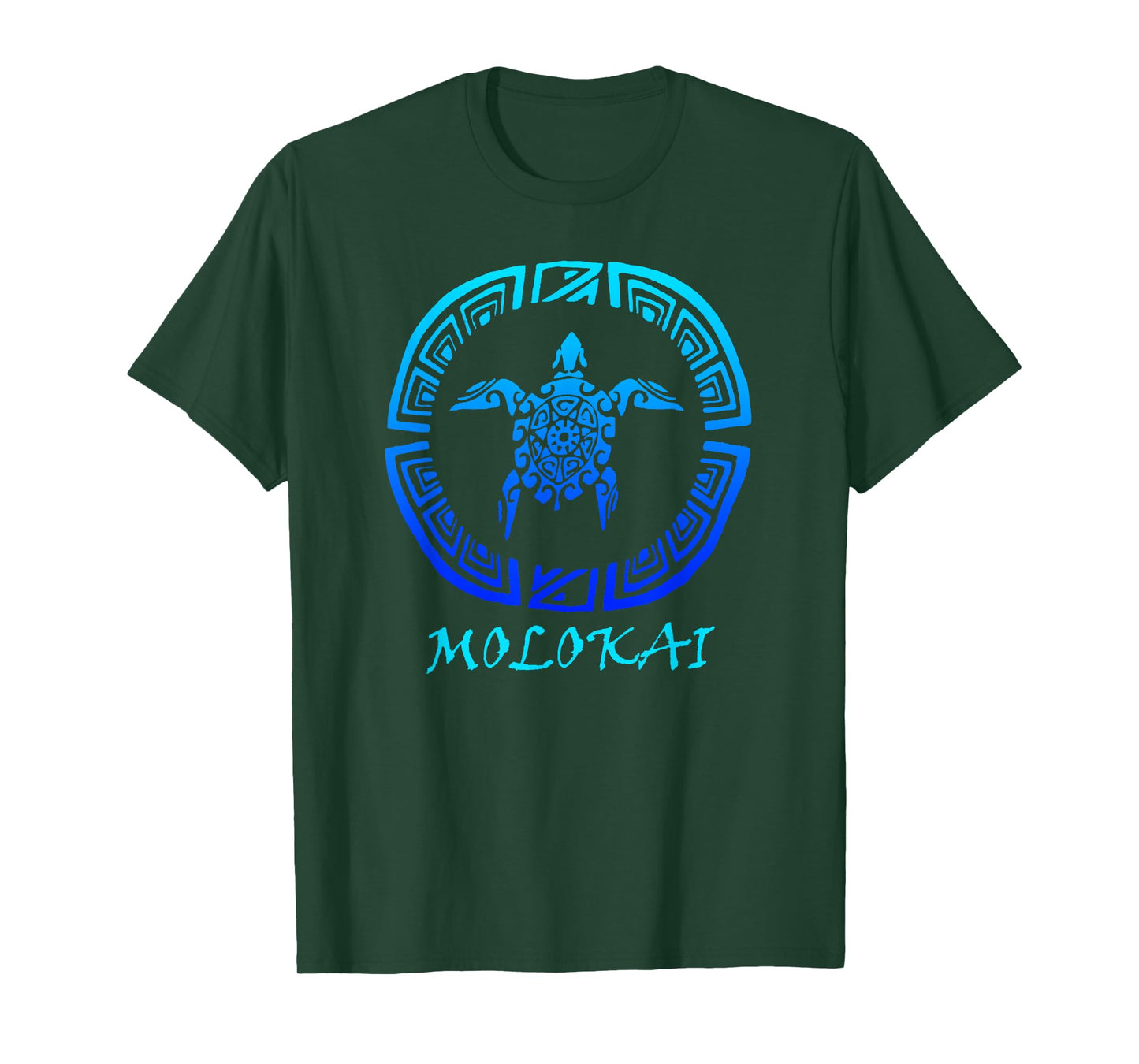 Molokai, Hawaii Vintage Retro Tribal Sea Turtle Vacation T-Shirt