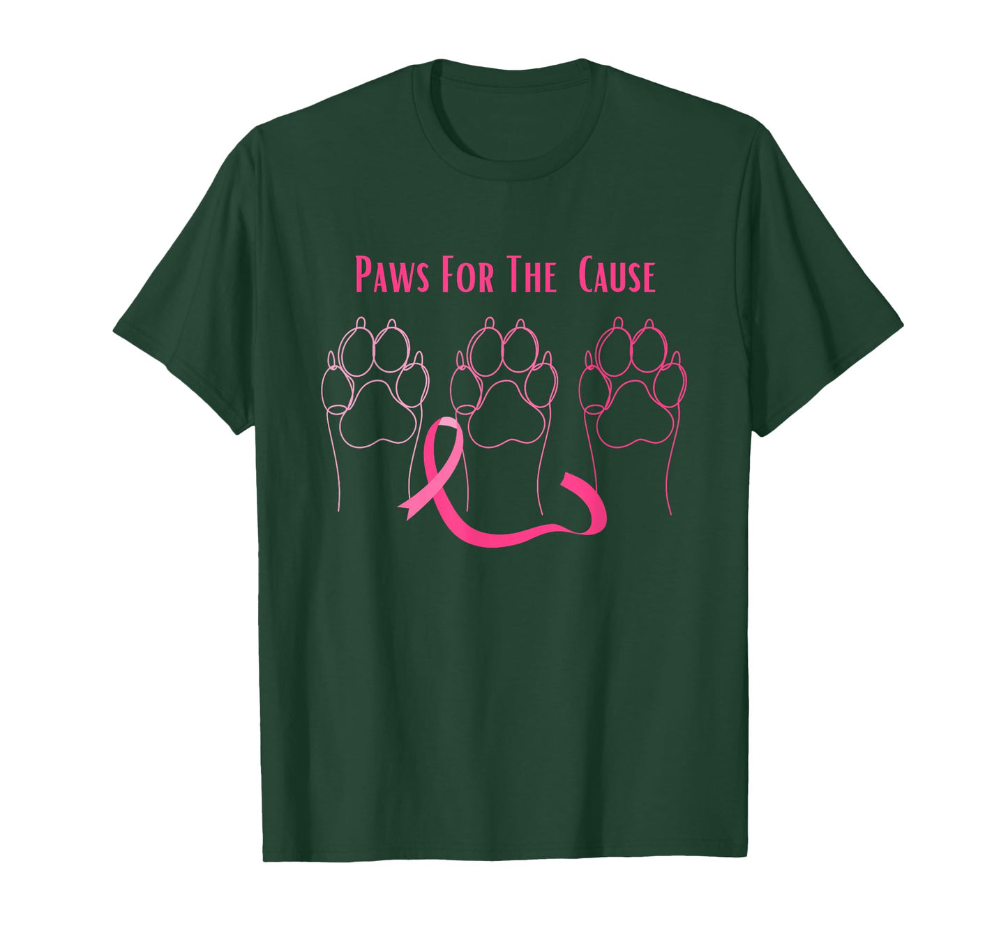 Paws for The Cause Dog Breast Cancer Awareness T-Shirt