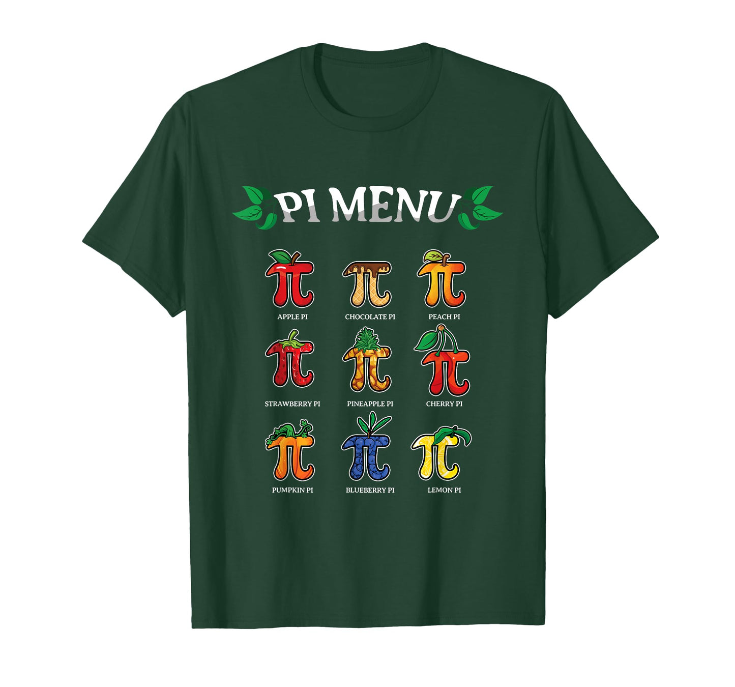 Pi Menu Pi Day 2025 3.14 Math Teacher Pie Menu Mathematics T-Shirt