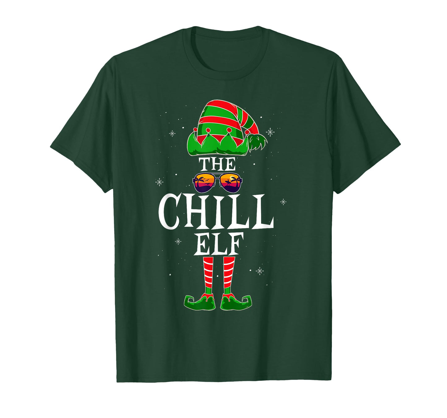 The Chill Elf Group Matching Family Christmas Holiday Funny T-Shirt