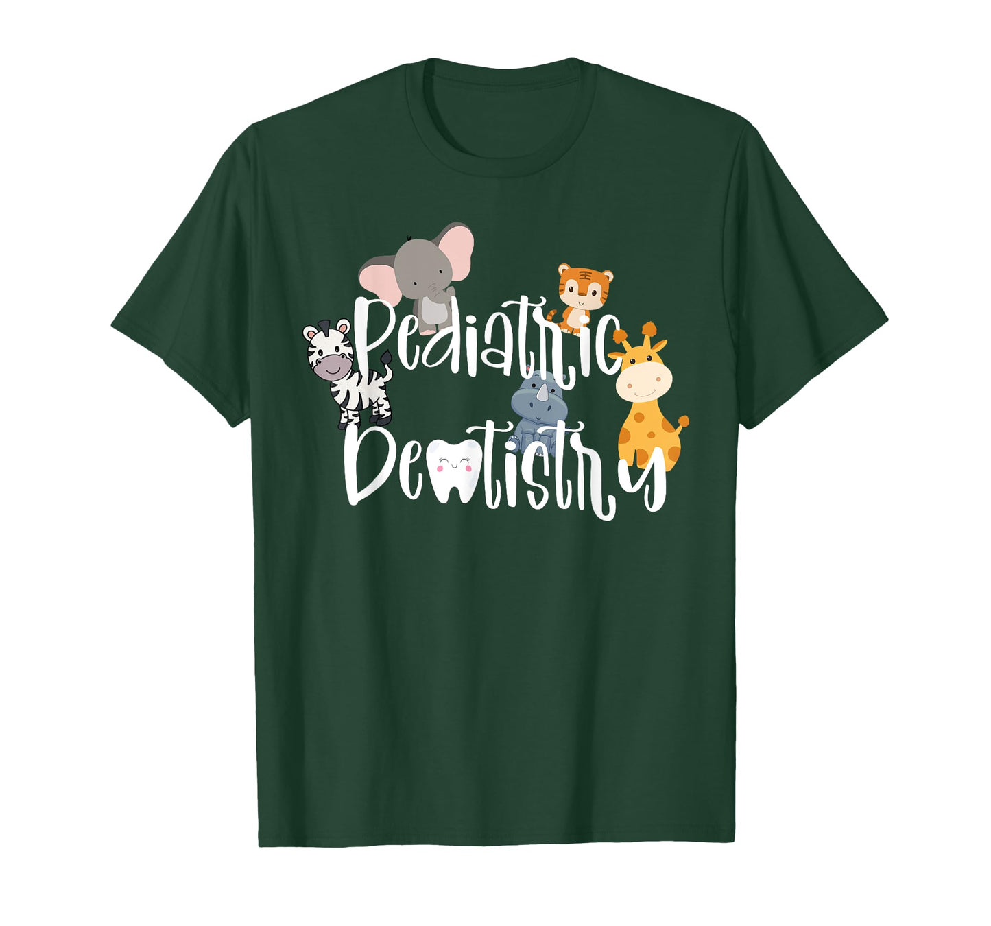 Safari Animals Pediatric Dentistry Dentist Dental Assistant T-Shirt