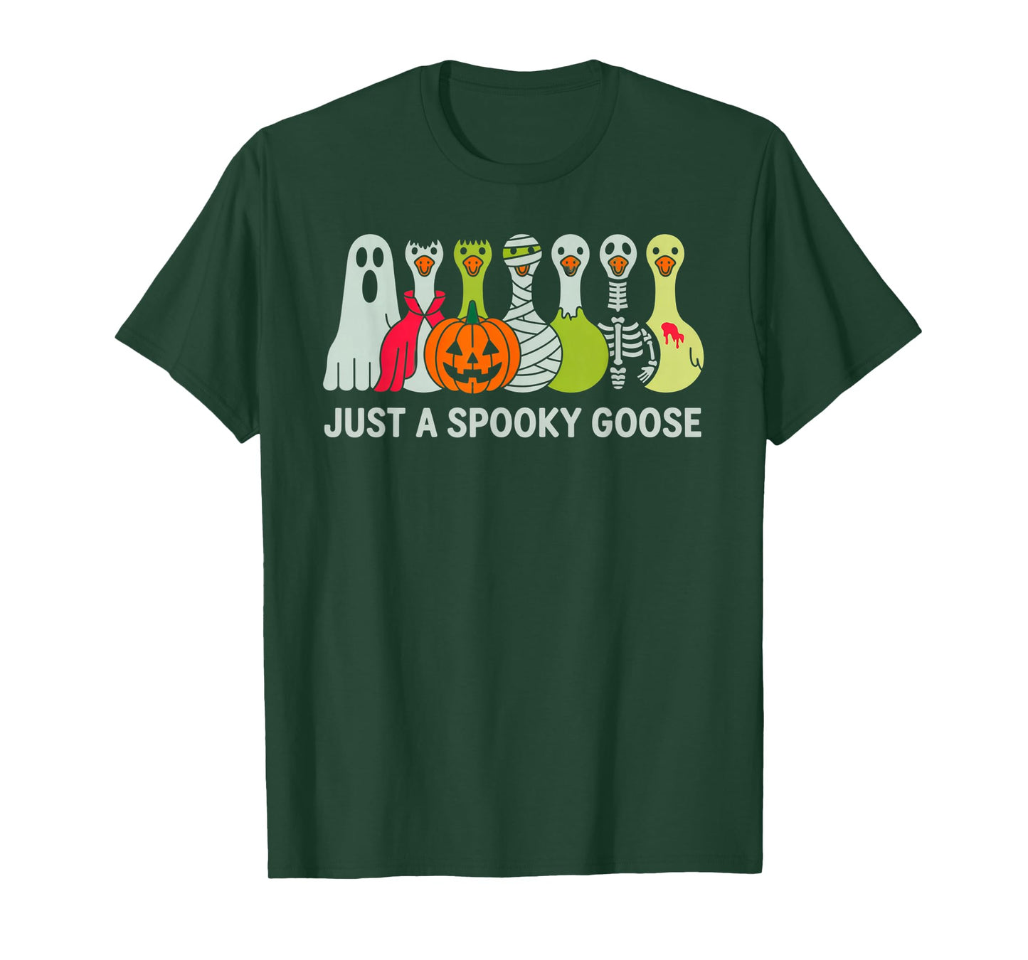 Just A Spooky Goose Halloween Silly Goose Funny Halloween T-Shirt