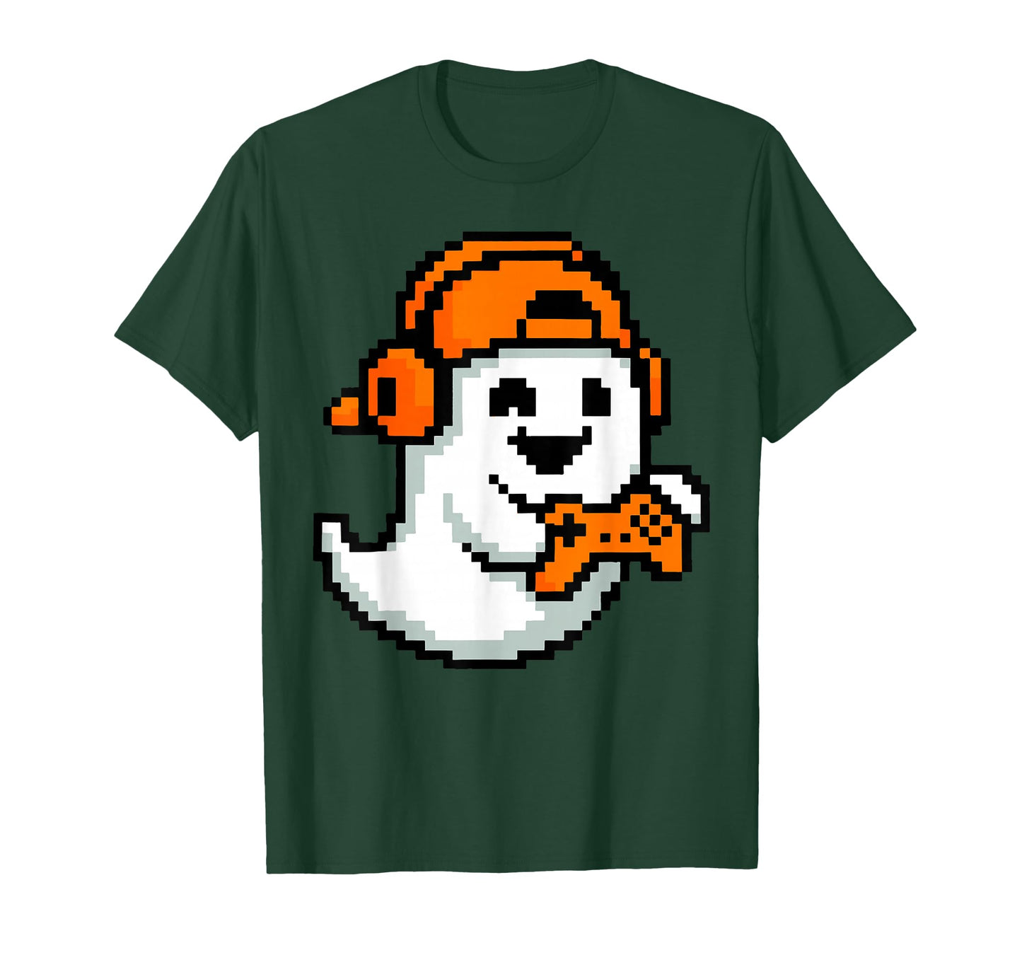 Halloween Ghost Gamer Pixel Video Gaming T-Shirt