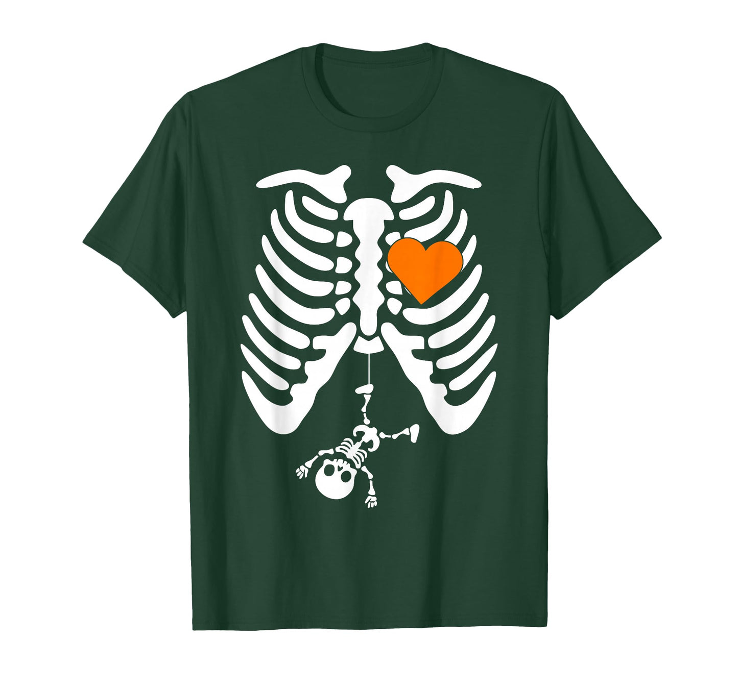 Women Skeleton Pregnancy Announcement Mom Halloween Costume T-Shirt