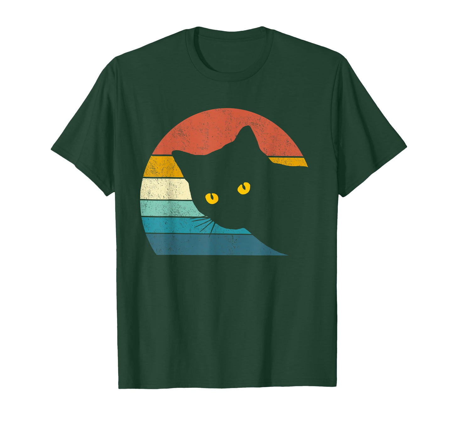 Vintage Black Cat Lover, Retro Style Cats Gift T-Shirt