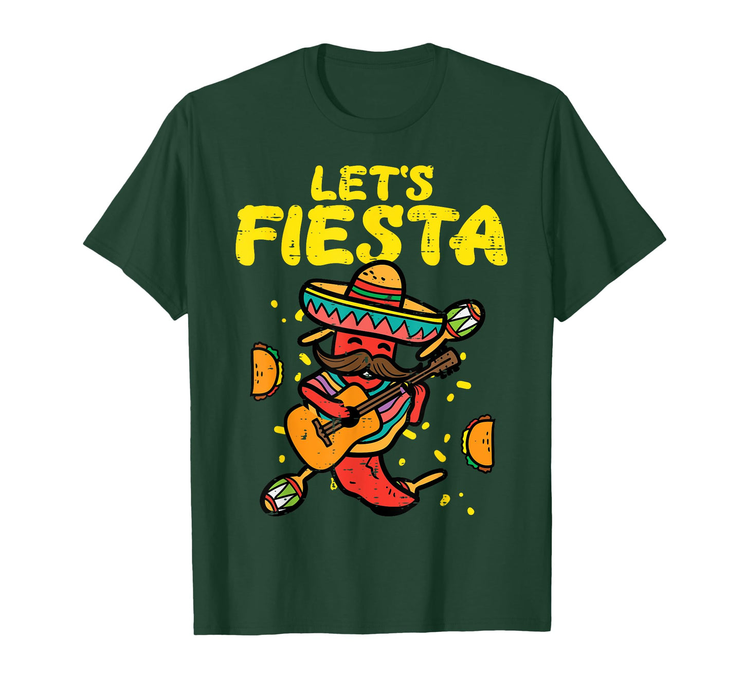 Let's Fiesta Jalapeno Funny Cinco De Mayo Mexican Party T-Shirt