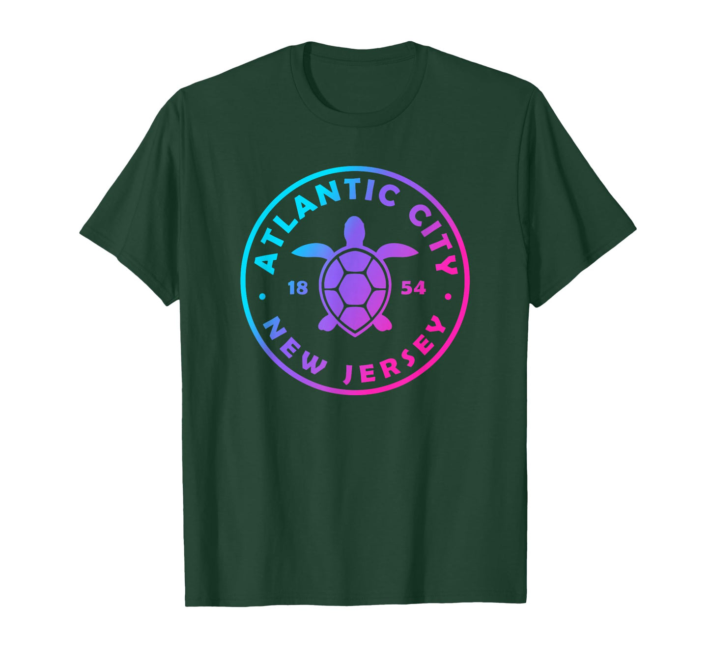 Atlantic City New Jersey Sea Turtle Tie Dye Beach Vacation T-Shirt