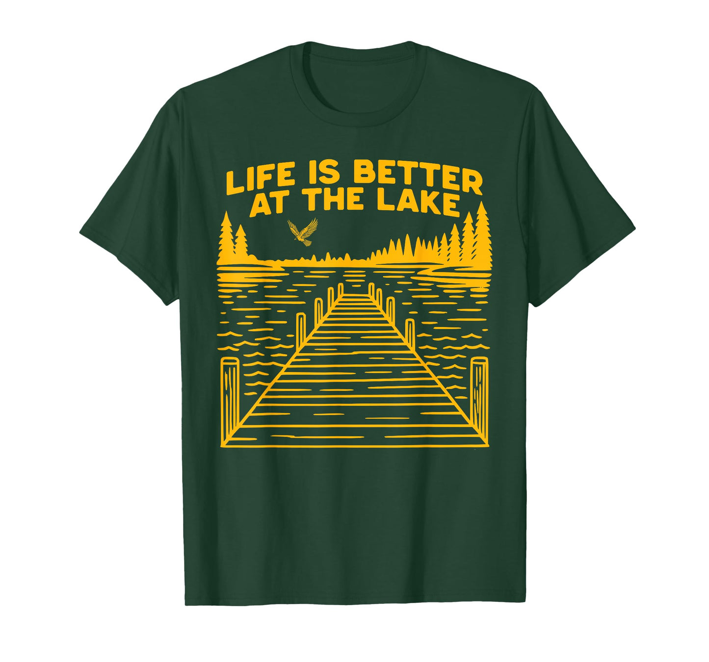 LIFE IS BETTER AT THE LAKE Tee Nature Cabin Wilderness T-Shirt