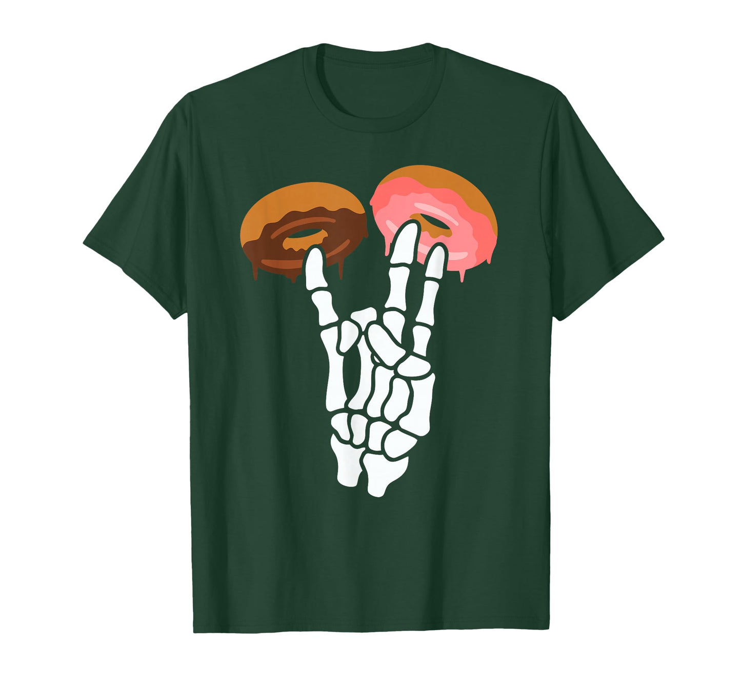 Skeleton 2 Pink 1 Stink Donut Naughty Adult Humor Halloween T-Shirt