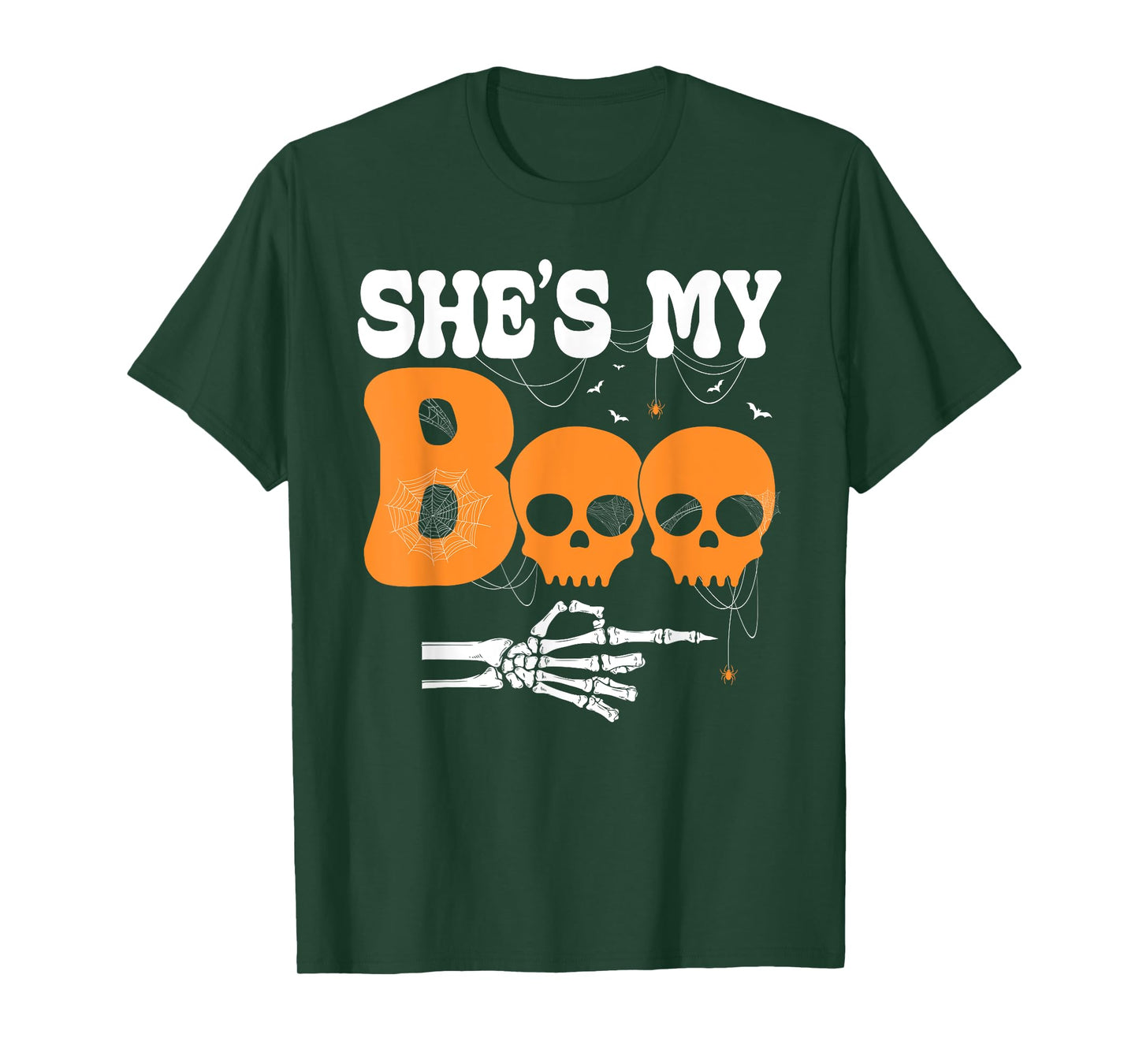 She’s My Boo Skeleton Couple Matching Halloween Costume T-Shirt