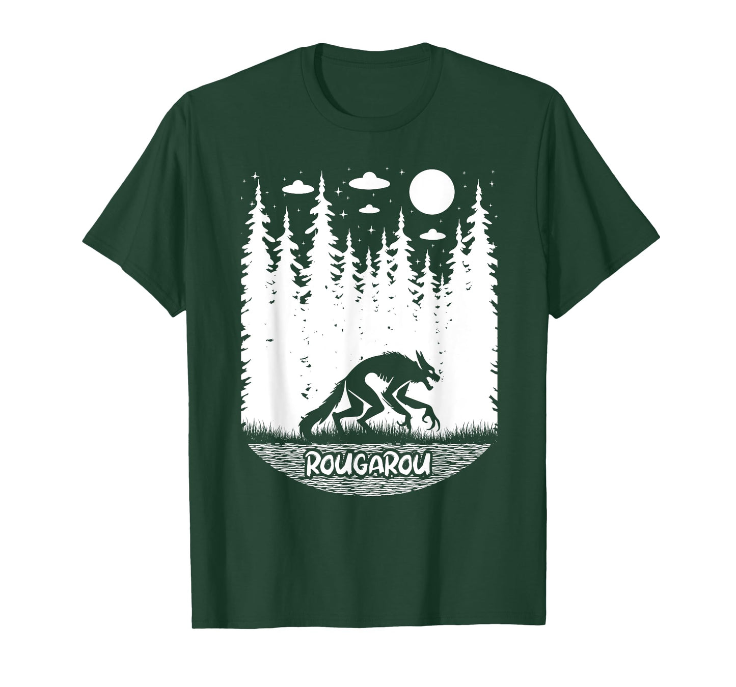 Funny Cryptid Rougarou Ufos Folklore Creature Cryptozoology T-Shirt