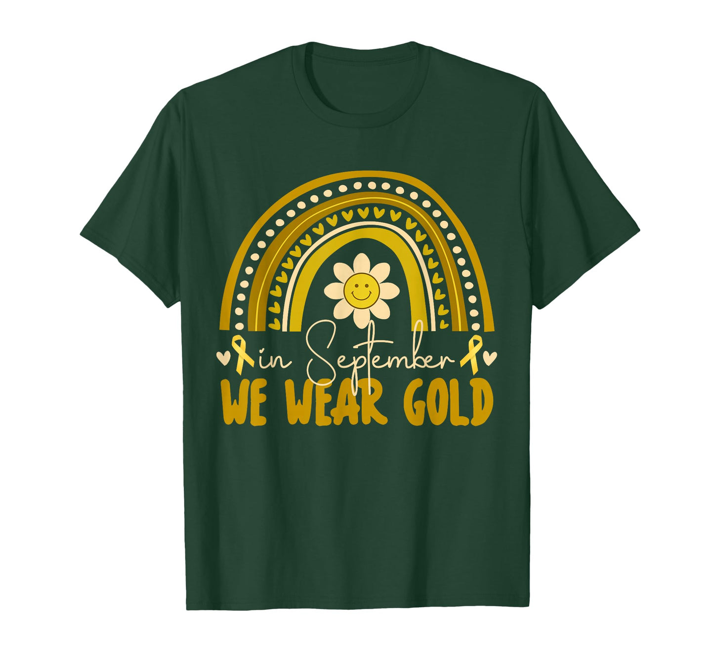 In September We Wear Gold Childhood Cancer Awareness T-Shirt