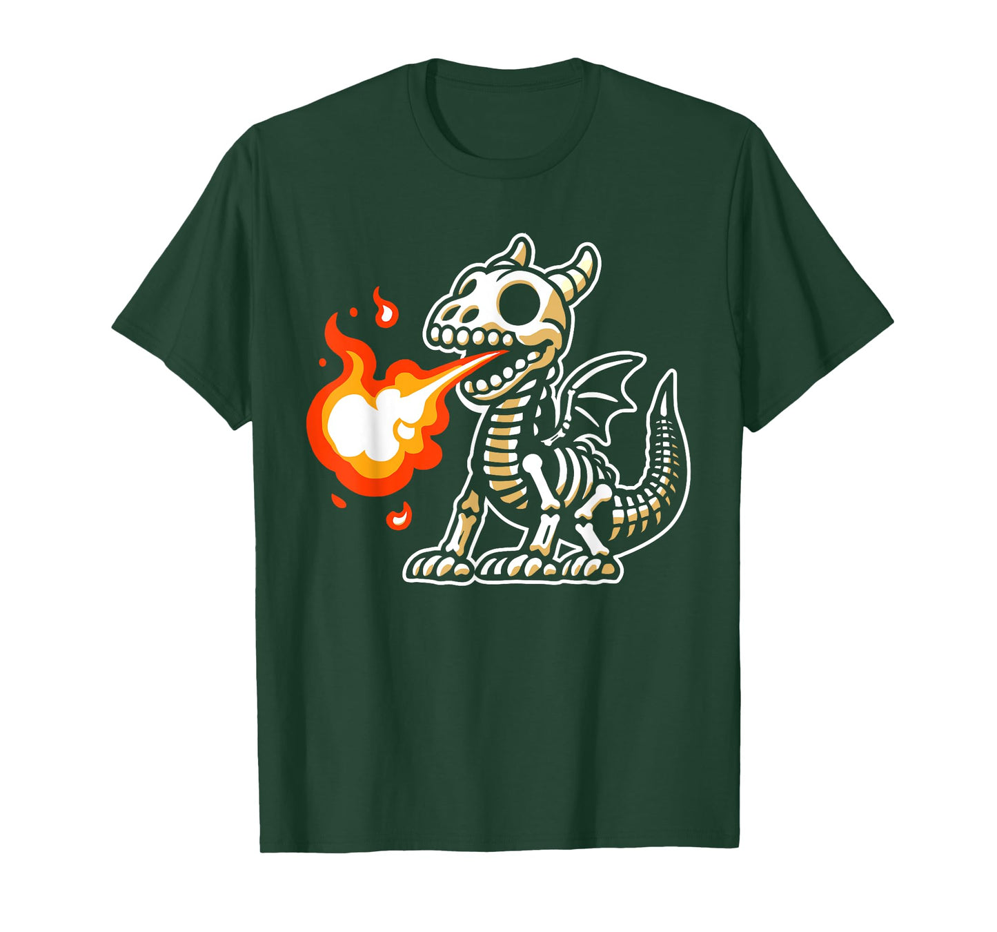 Retro Spooky Dragon Skeleton X-Ray Boys Kids T-Shirt