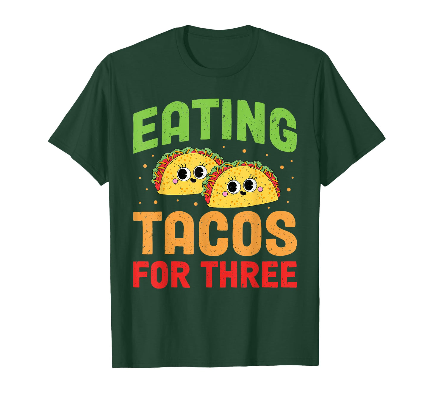 Pregnant Eating tacos for three Twin Pregnancy Cinco De Mayo T-Shirt