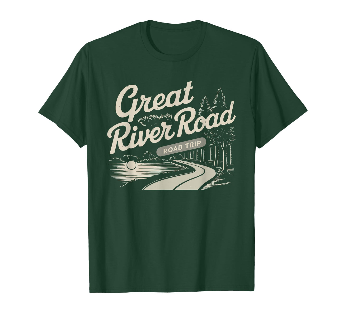 Great River Road Road Trip Scenic Byway Travel Souvenir T-Shirt