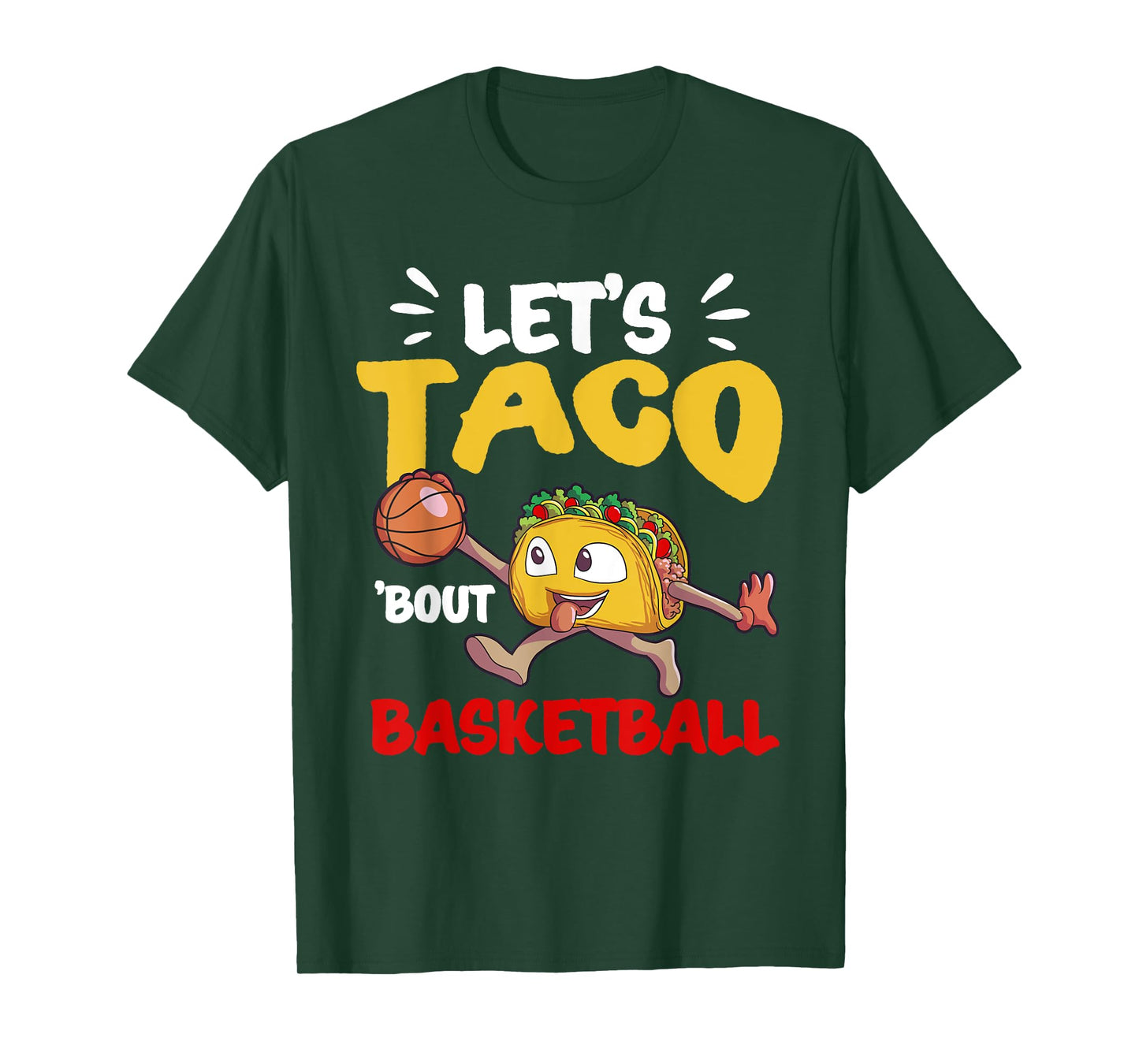 Funny Cinco de Mayo Shirt Boys Kids Mexican Taco Basketball T-Shirt
