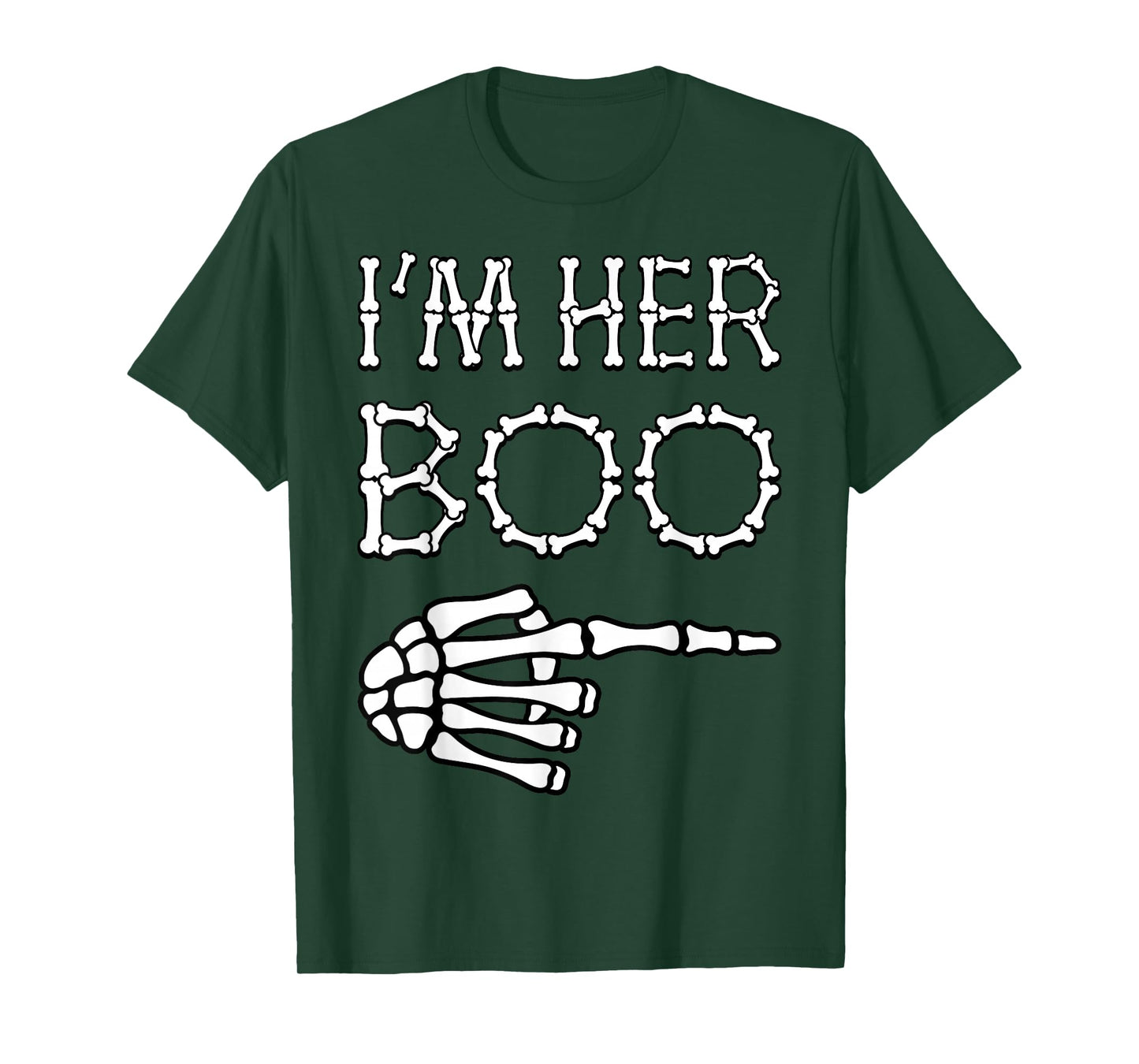 I’m Her Boo I’m His Ghoul Halloween Couples Matching Costume T-Shirt