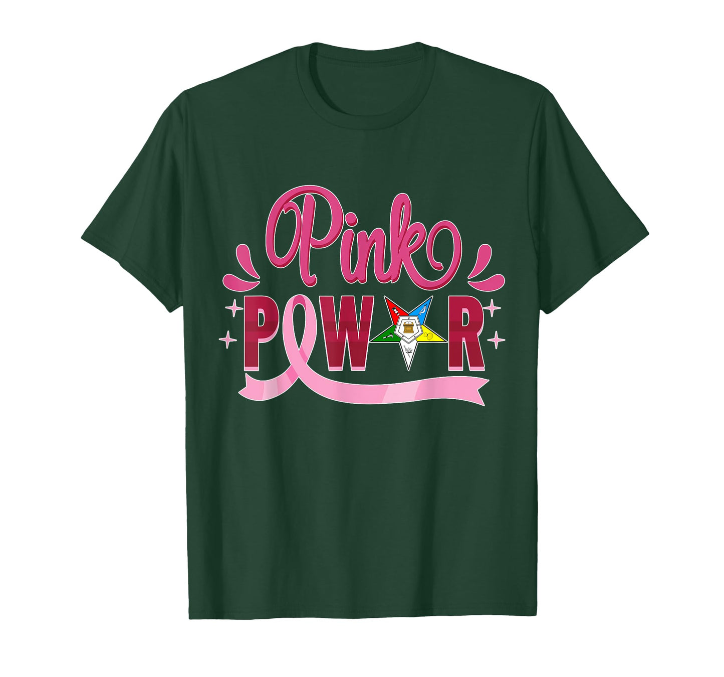 OES Pink Power Order of Eastern Star Breast Cancer Awareness T-Shirt