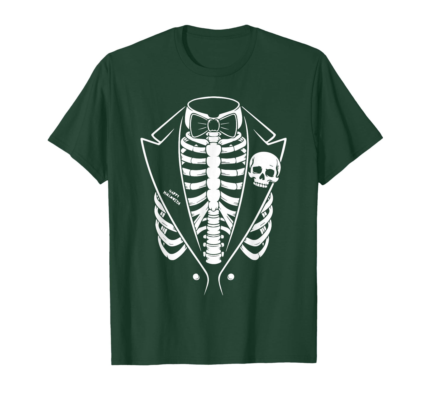 Elegant Skeleton Tuxedo Rib Cage Halloween Costume Idea Men T-Shirt