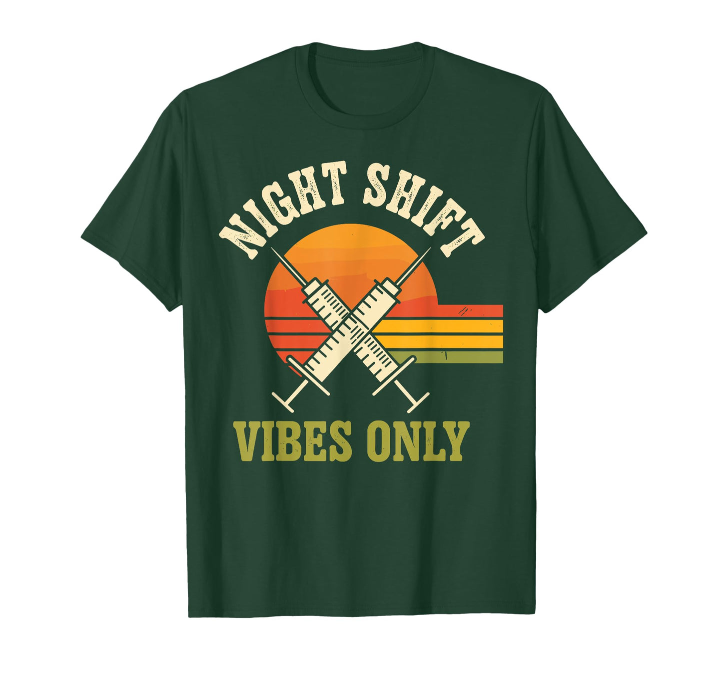 Night Shift Vibes Only Night Shift Nurse Funny T-Shirt
