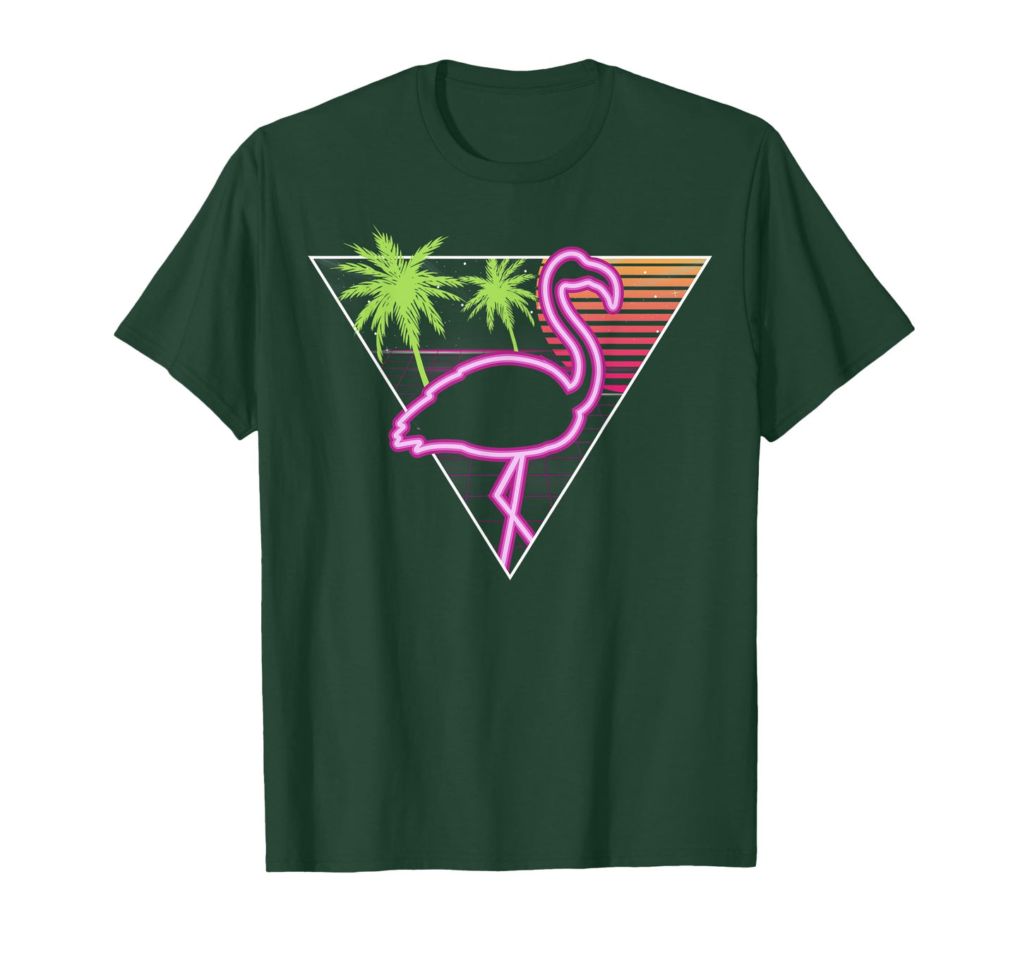 Vintage Pink Flamingo Retro Look Miami 1980s Gift Idea T-Shirt