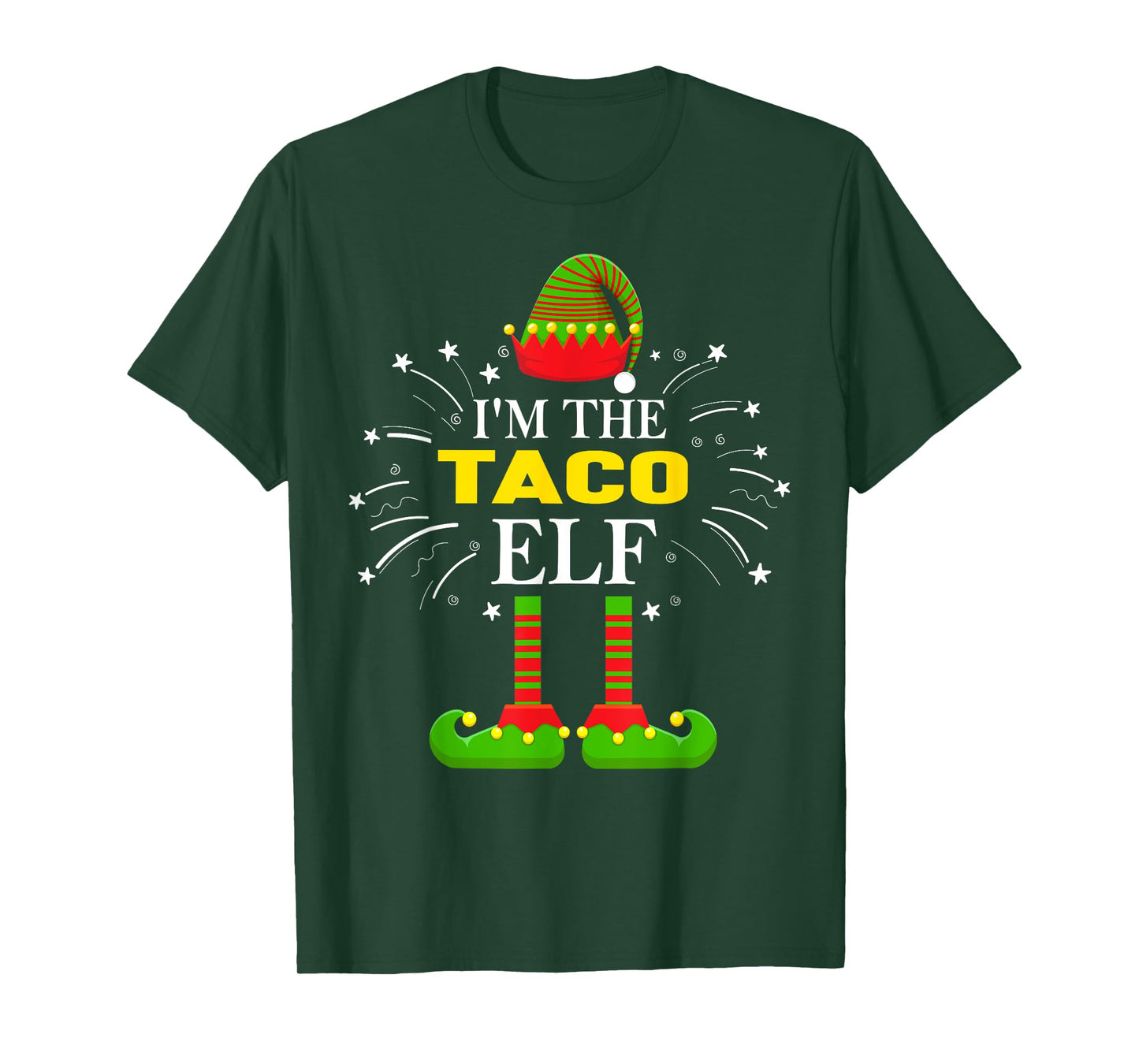 I'm The Taco Elf Matching Funny Family Elf Christmas Gifts T-Shirt