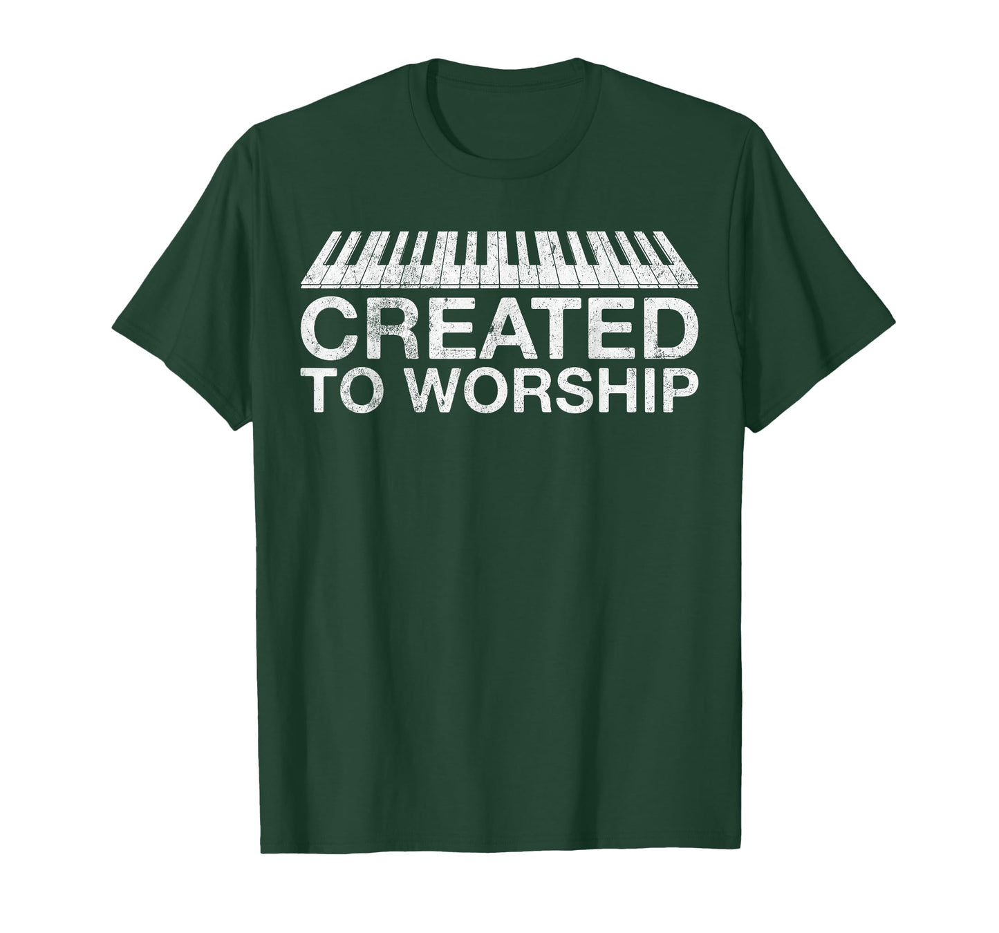 Created To Worship Music Piano Keyboard Pianist T-Shirt