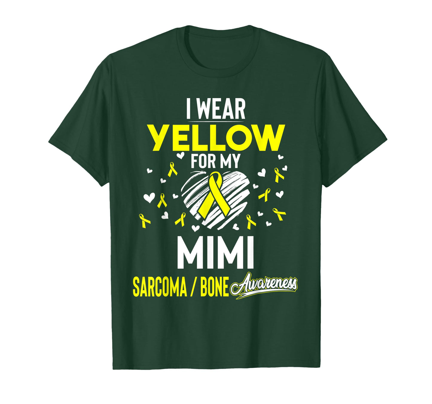 Sarcoma Bone Cancer I Wear Yellow For My Mimi T-Shirt