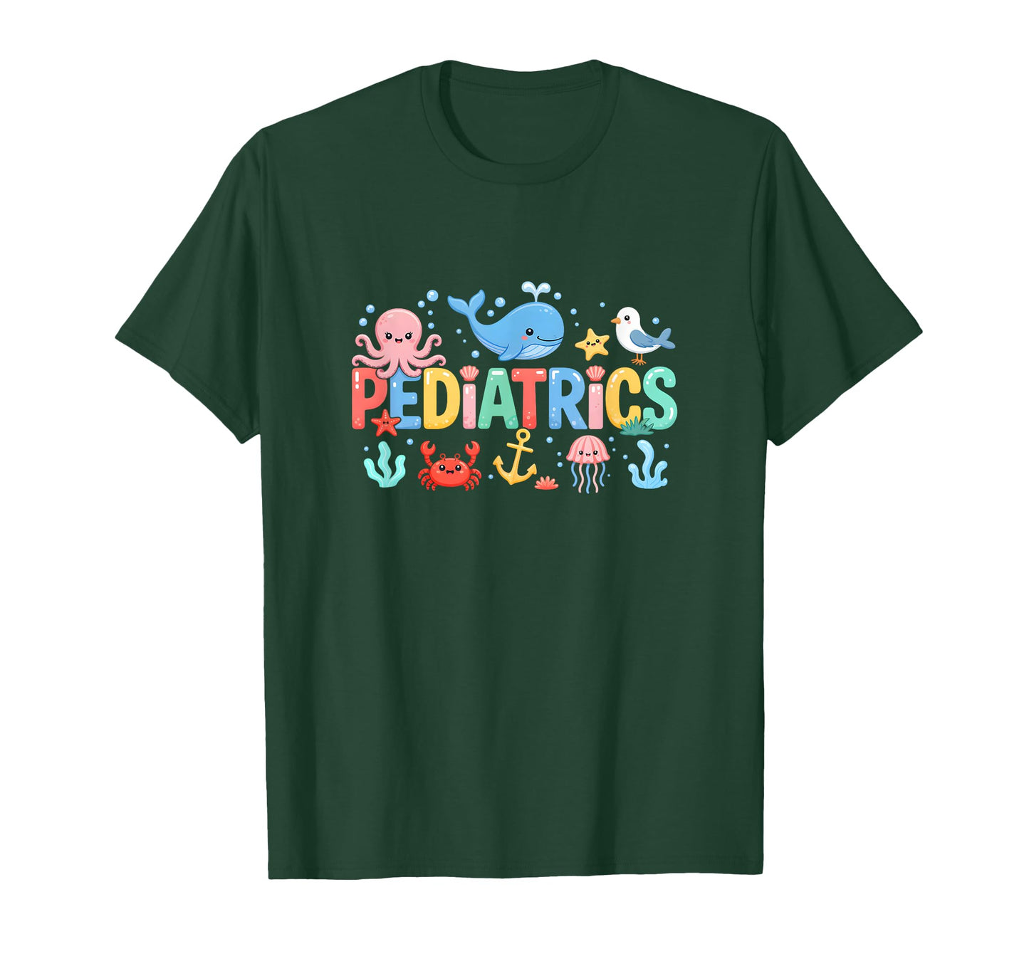Summer Sea Animal Pediatrics Nurse Peds Rn Pediatrician T-Shirt