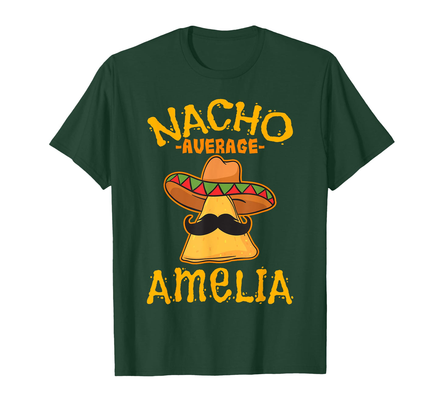 Nacho Average Amelia Personalized Name Funny Taco T-Shirt